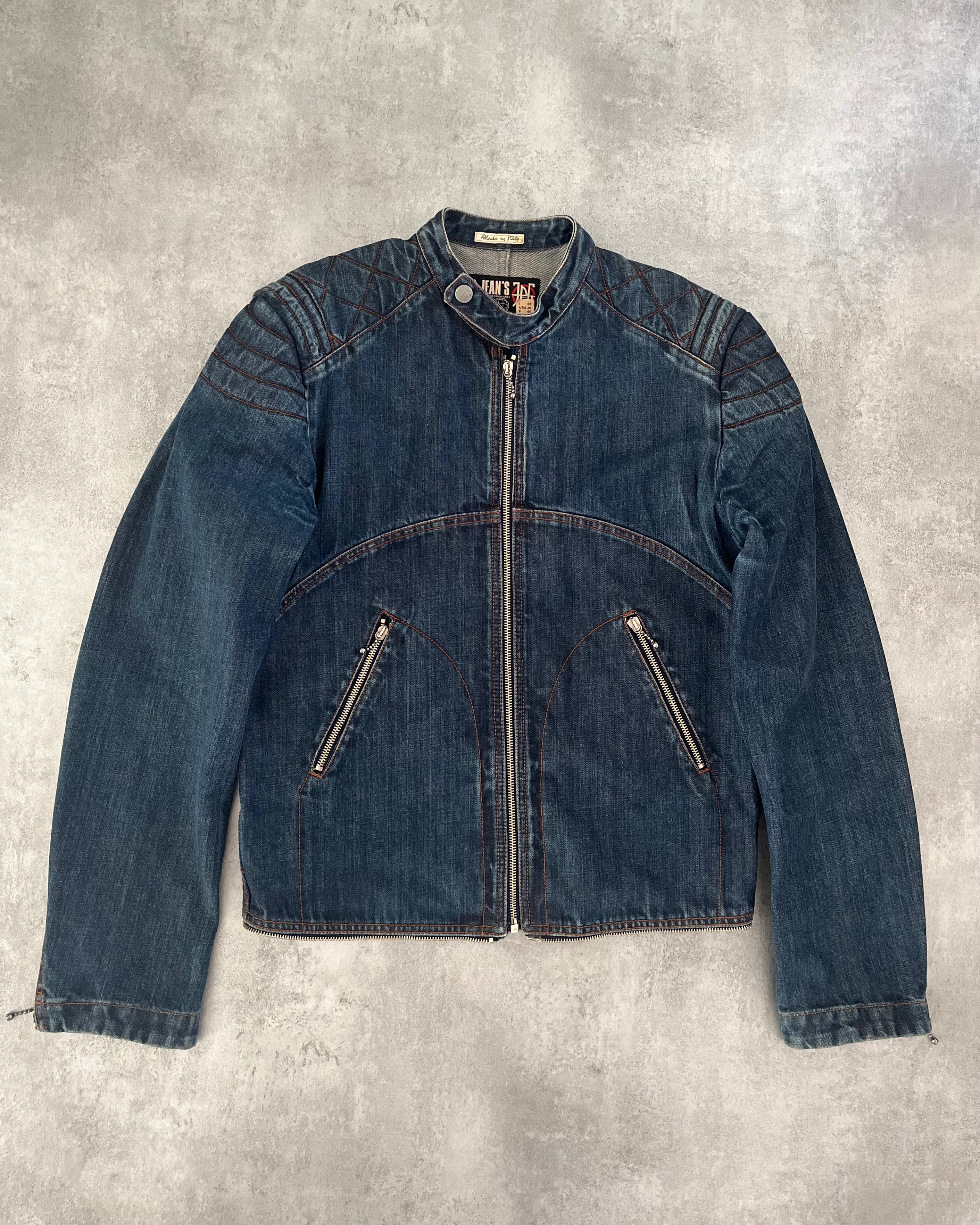 2000s Jean Paul Gaultier Rockstar Denim Jacket (M) - 1