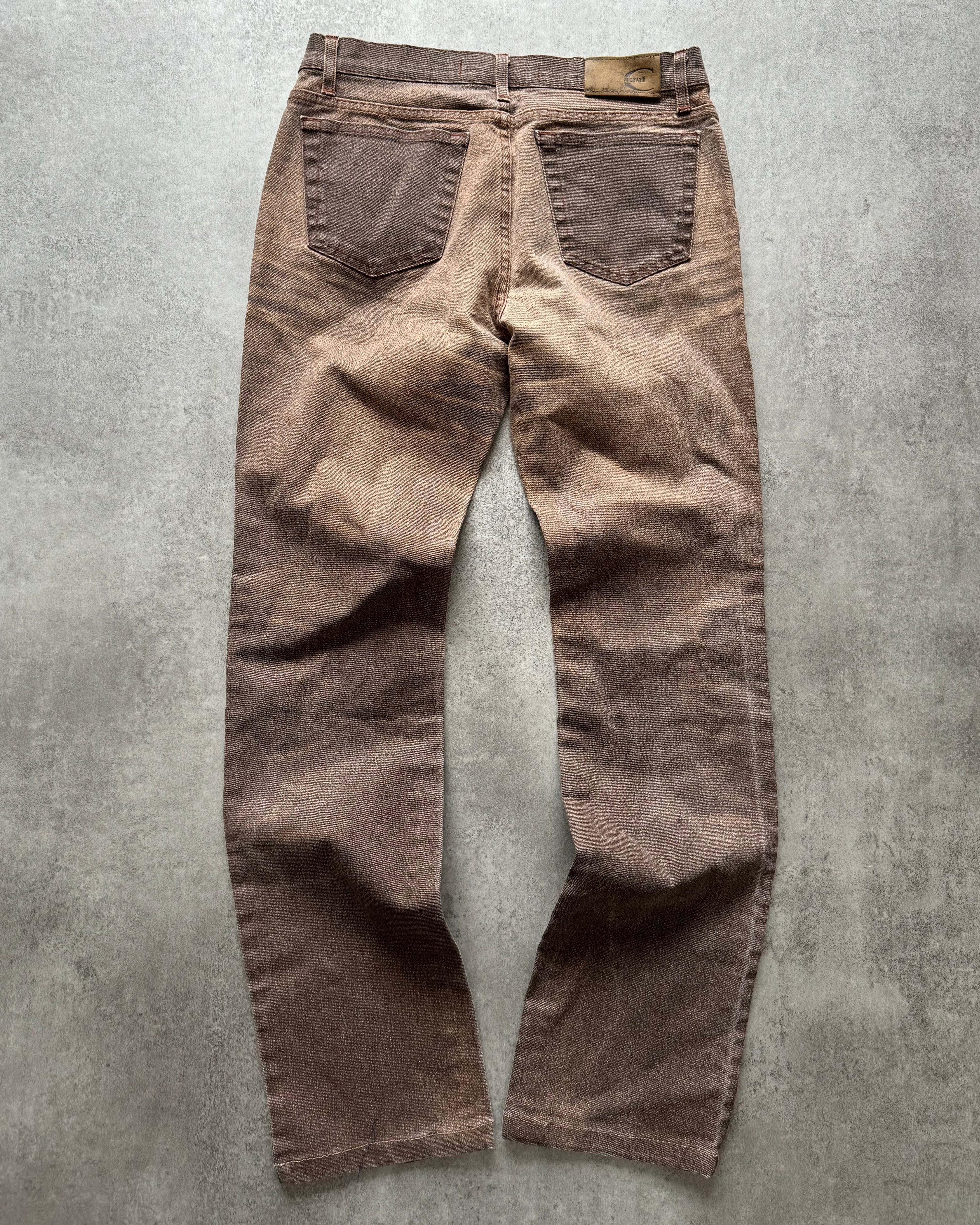 SS2004 Cavalli Astro Brown Faded Pants (XS) - 2