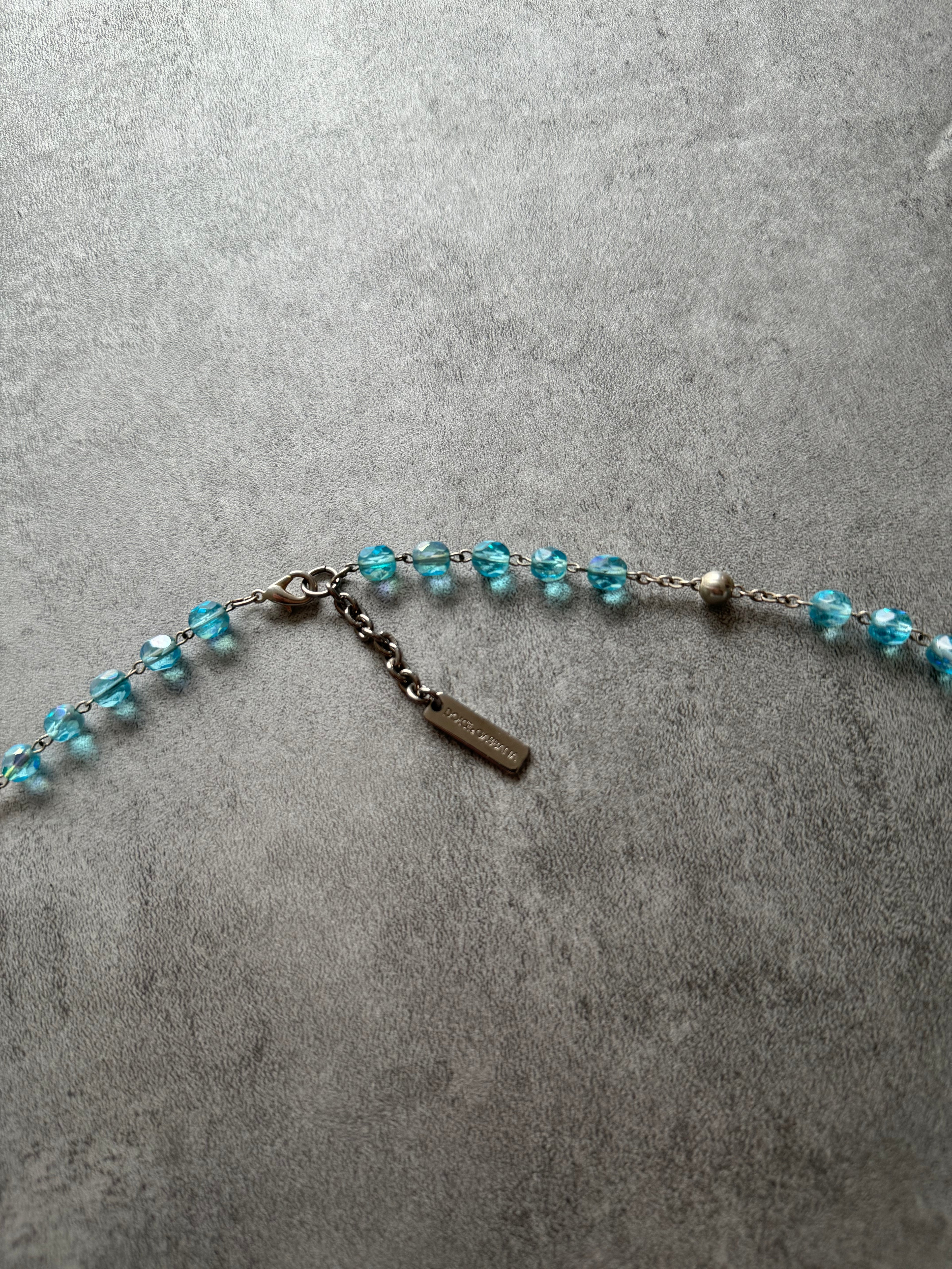 Dolce & Gabbana Rosary Necklace Blue Royal (OS) - 7