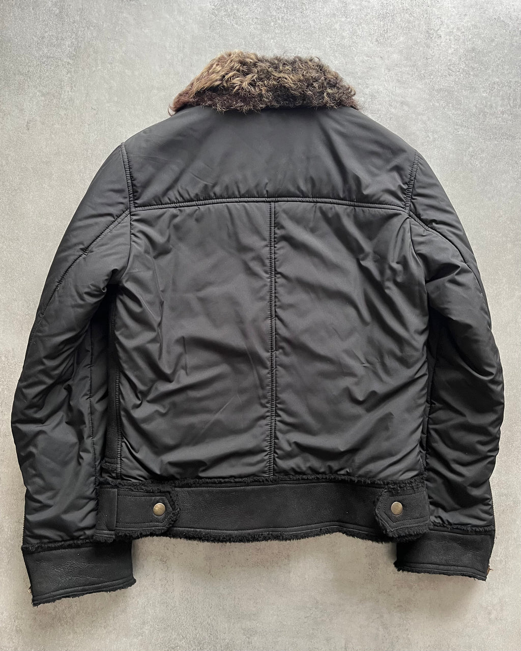 Dolce & Gabbana Shearling Hybrid Bomber Jacket (XS/S) (XS) - 3