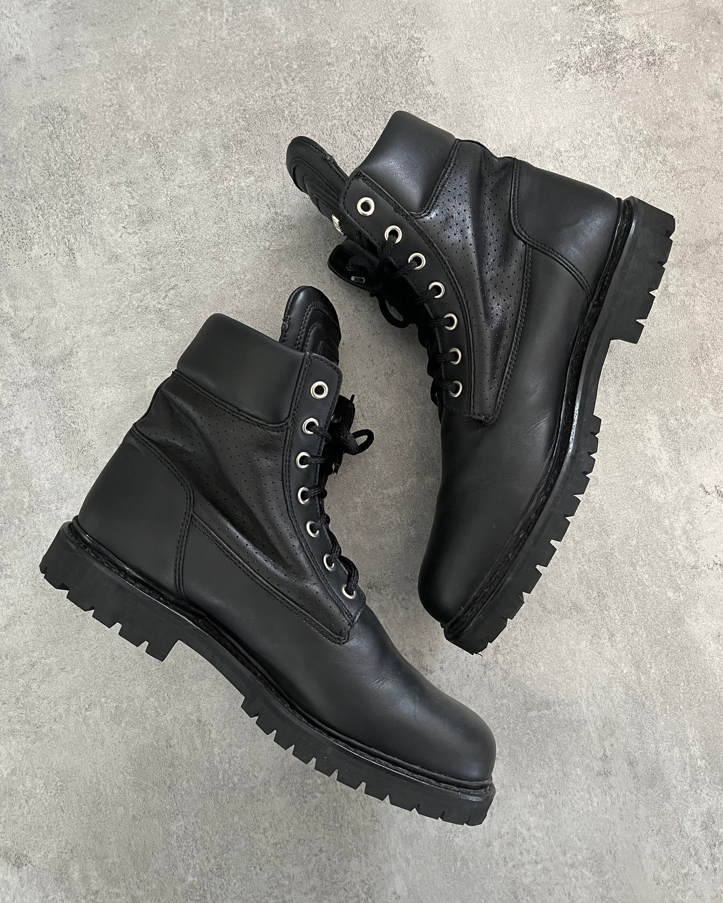 Balmain Black Premium Leather Boots (44) - 3