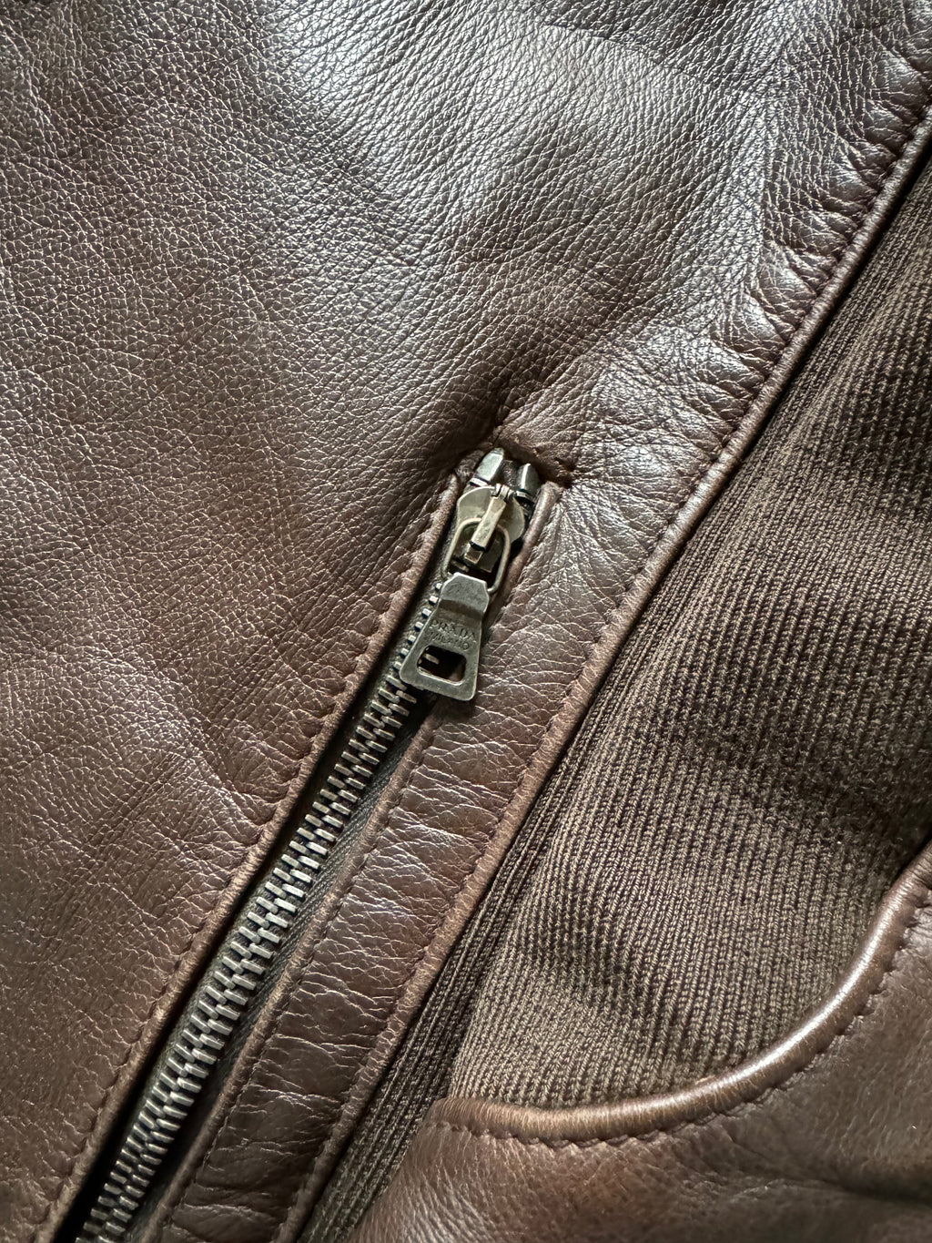 AW2007 Prada Hybride Italian Leather Jacket (L) - 8