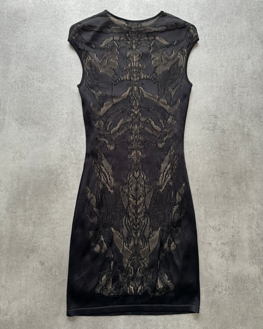 Alexander Macqueen Skeleton Engineered Lace Knee-Length (S) - 4