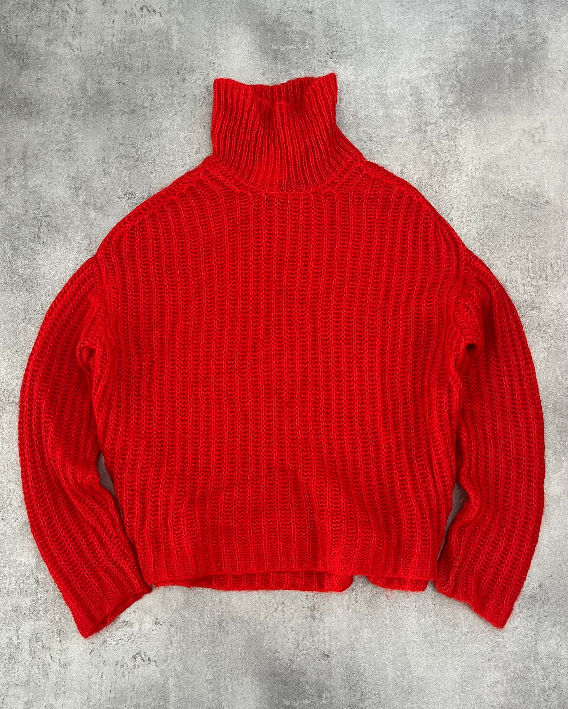 Marni Red Mohair Turtleneck  (S) - 1