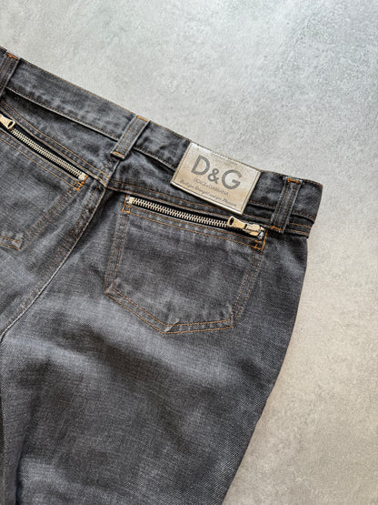 AW2003 Dolce & Gabbana Multi Zips Denim  (S) - 5