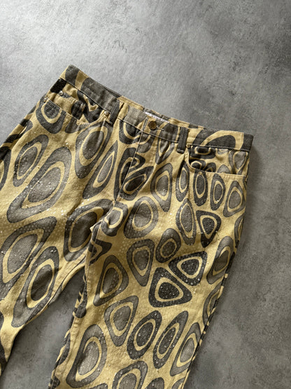 AW2000 Roberto Cavalli Psychadelic Geo Movement Pants  (M) - 4