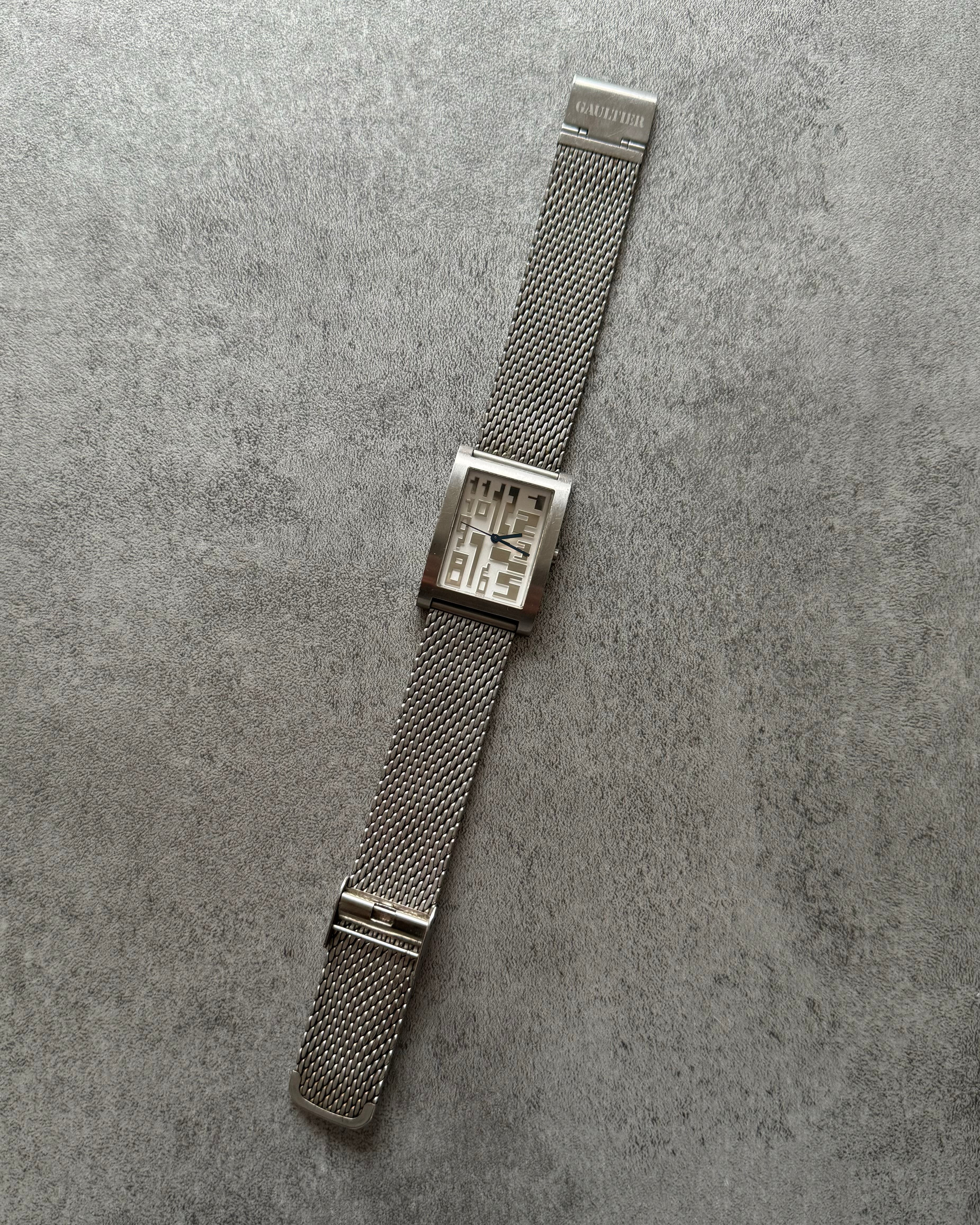 2000s Jean Paul Gaultier Numerology Silver Tank Watch (OS) - 1