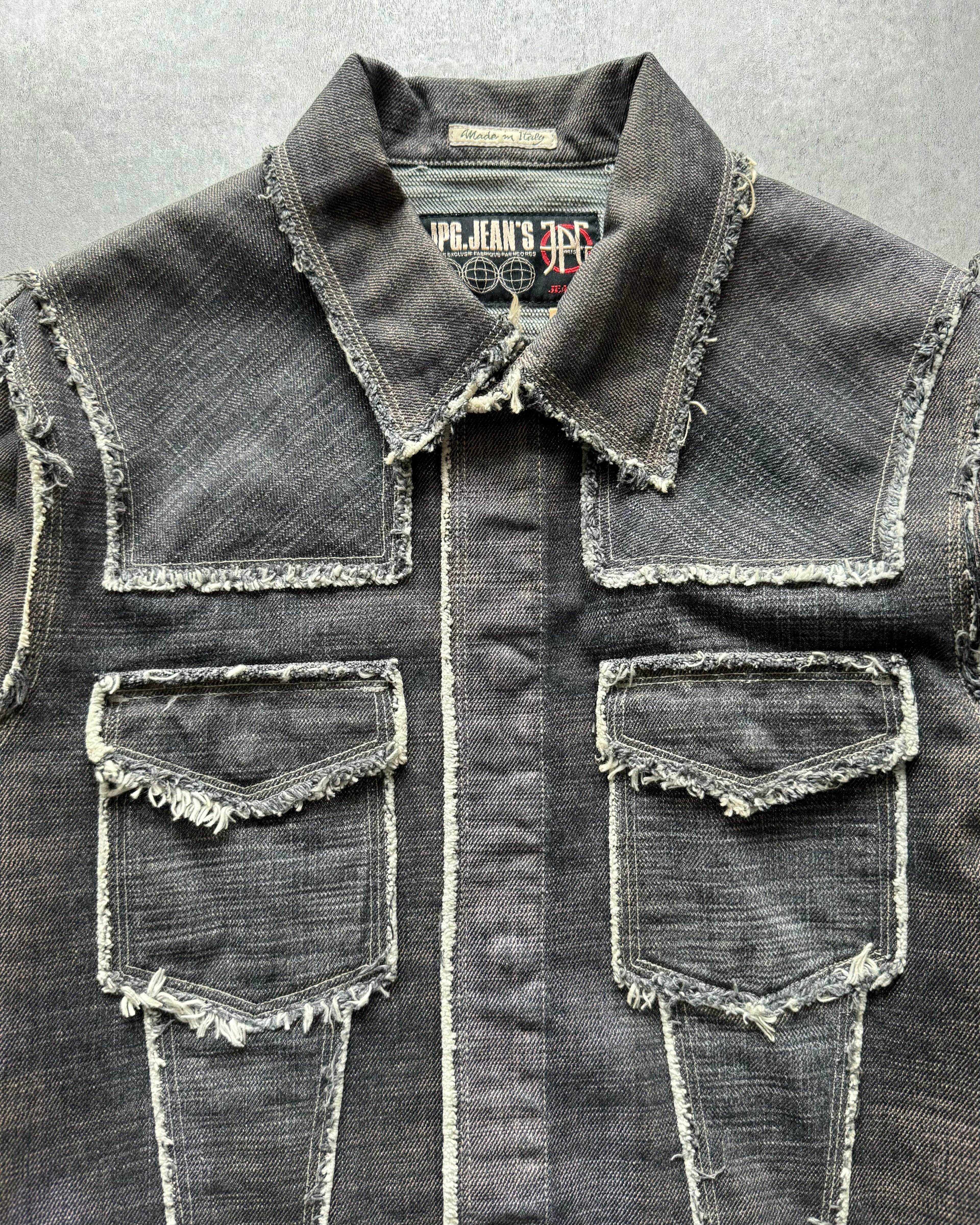 2000s Jean Paul Gaultier Raw Reversed Denim Jacket (M) - 7