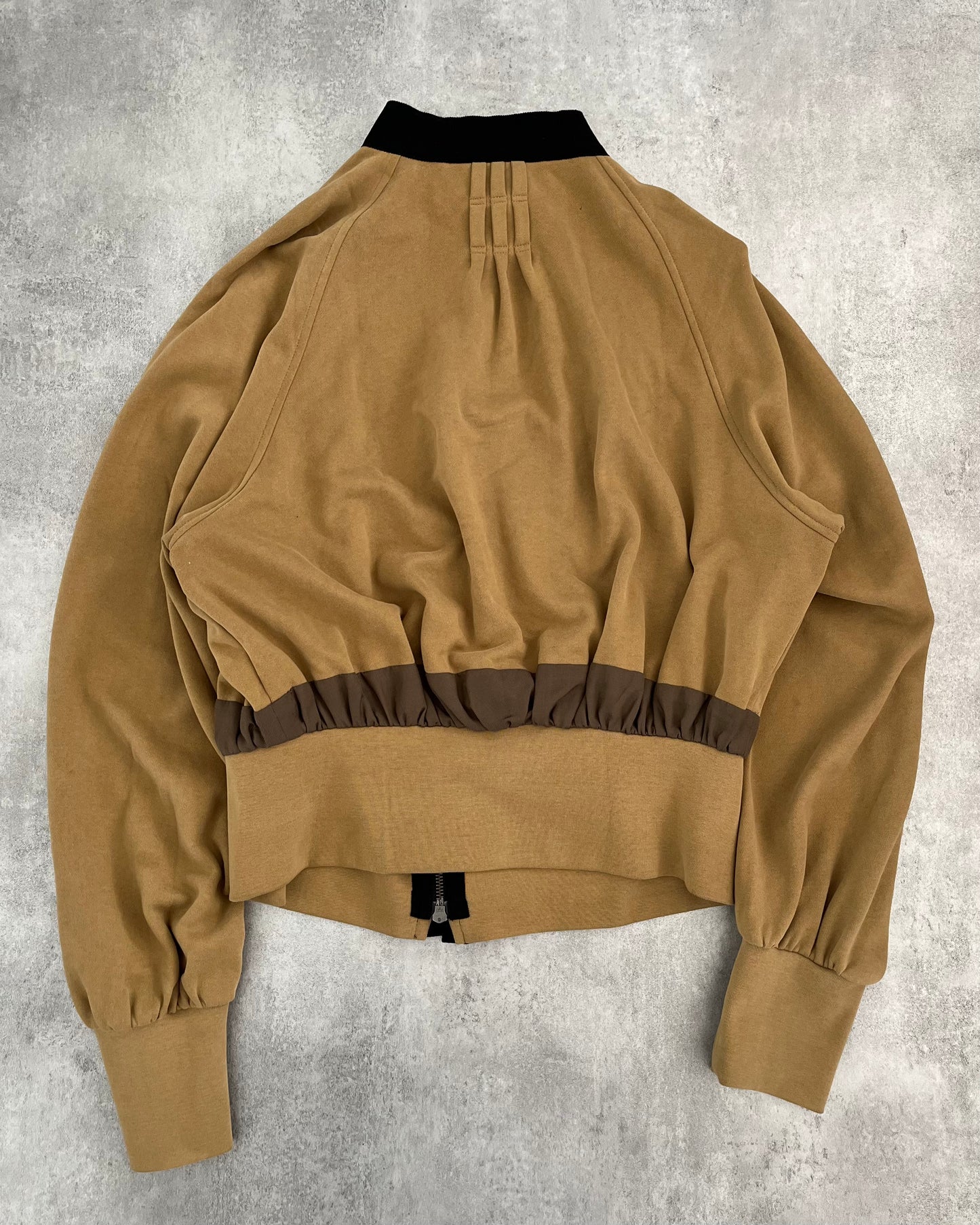 Ann Demeulemeester Relaxed Camel Zip-Up (S) - 3