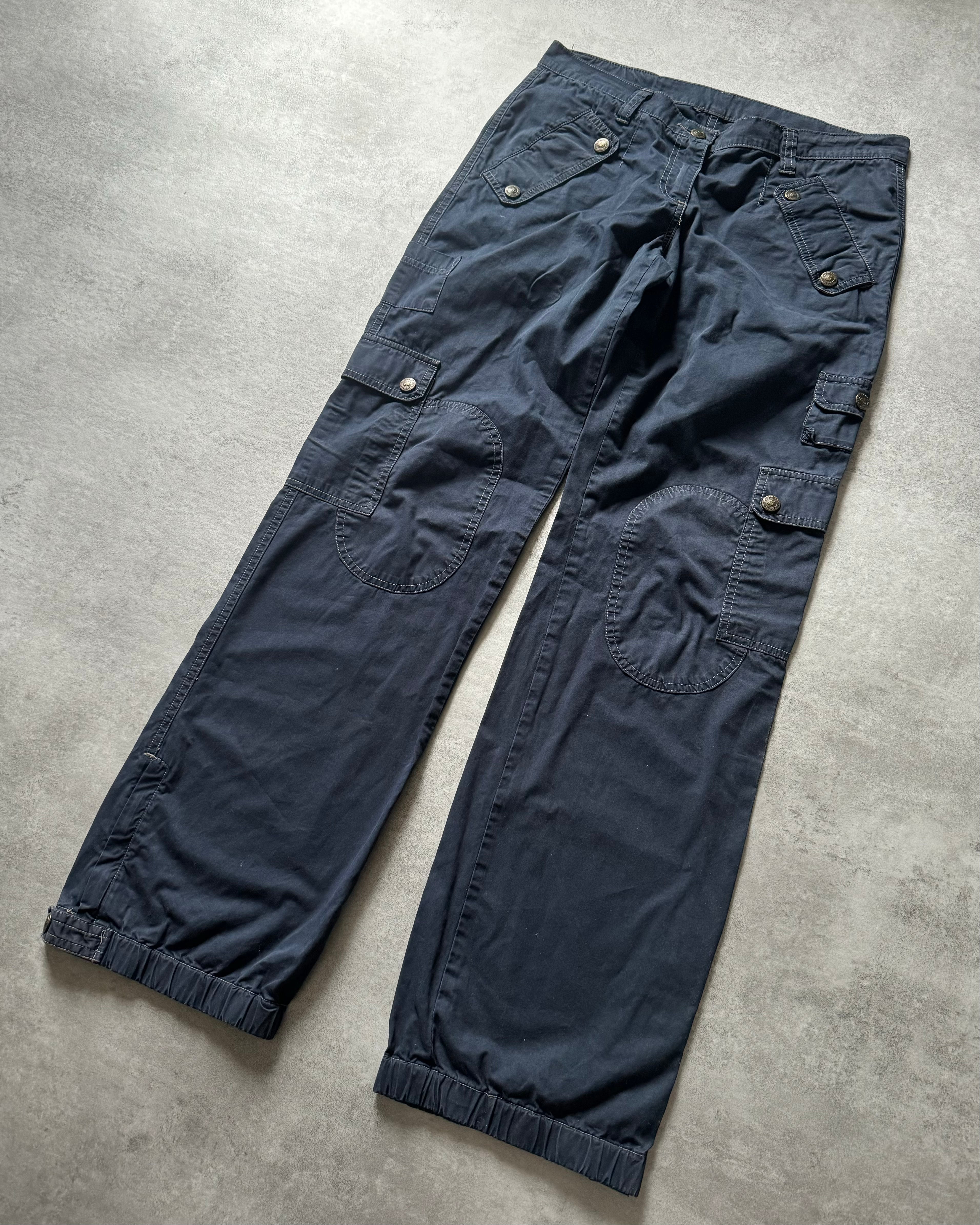 AW2004 Dolce & Gabbana Navy Urban Utility Cargo Pants (M) - 4