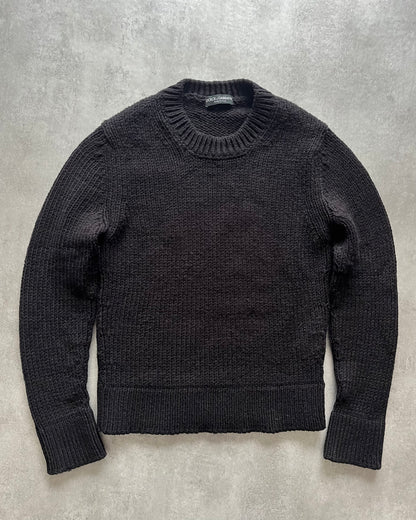 Dolce & Gabbana Wool Black Sweater (M/L) (L) - 1