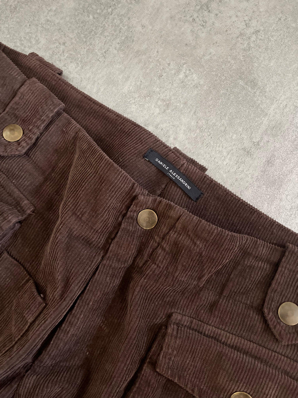 AW2004 Daniele Alessandrini Velvet Cargo Pants (L) - 4