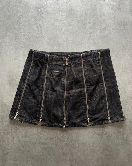 SS2003 Dolce & Gabbana Multi Zips Denim Skirt (XS) - 1
