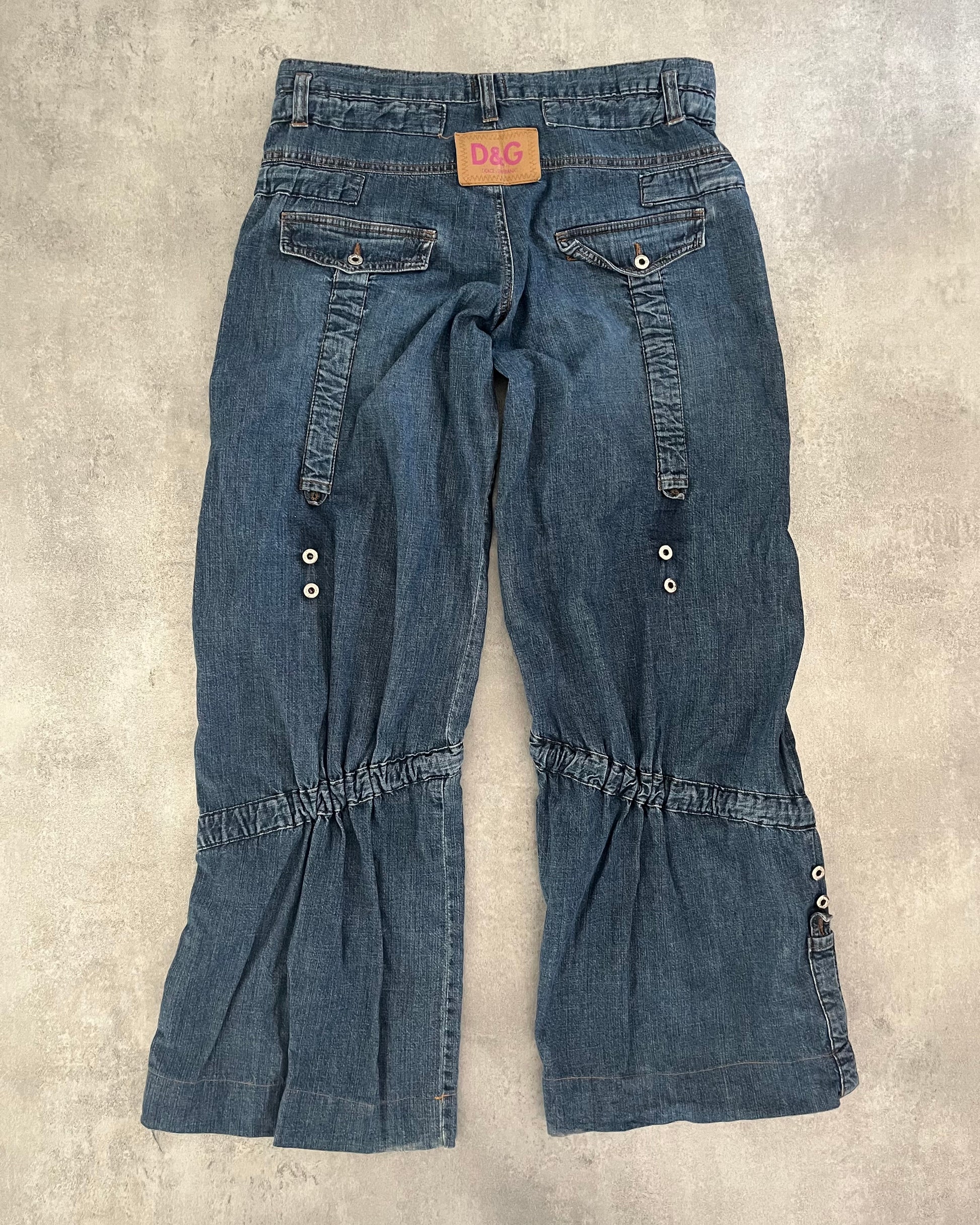 2000s Dolce & Gabbana Flared Denim Pants  (S) - 2