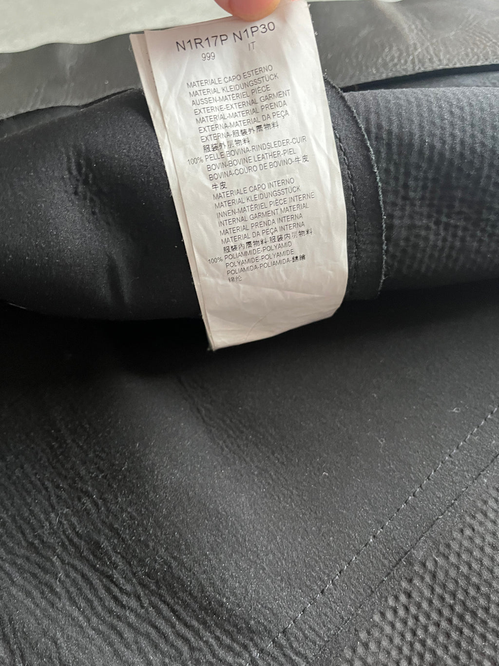AW2011 Emporio Armani Biker Asymmetrical Leather Jacket (L) - 6