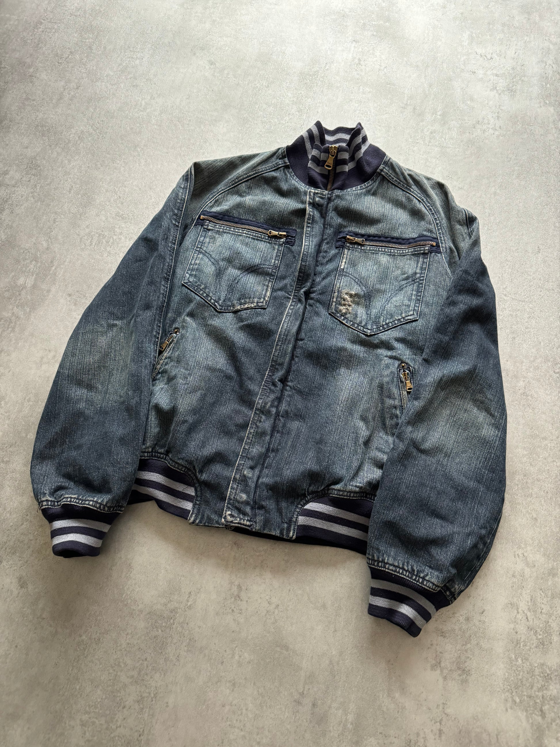 AW2005 Dolce & Gabbana Rock Distressed Denim Jacket (M) - 6