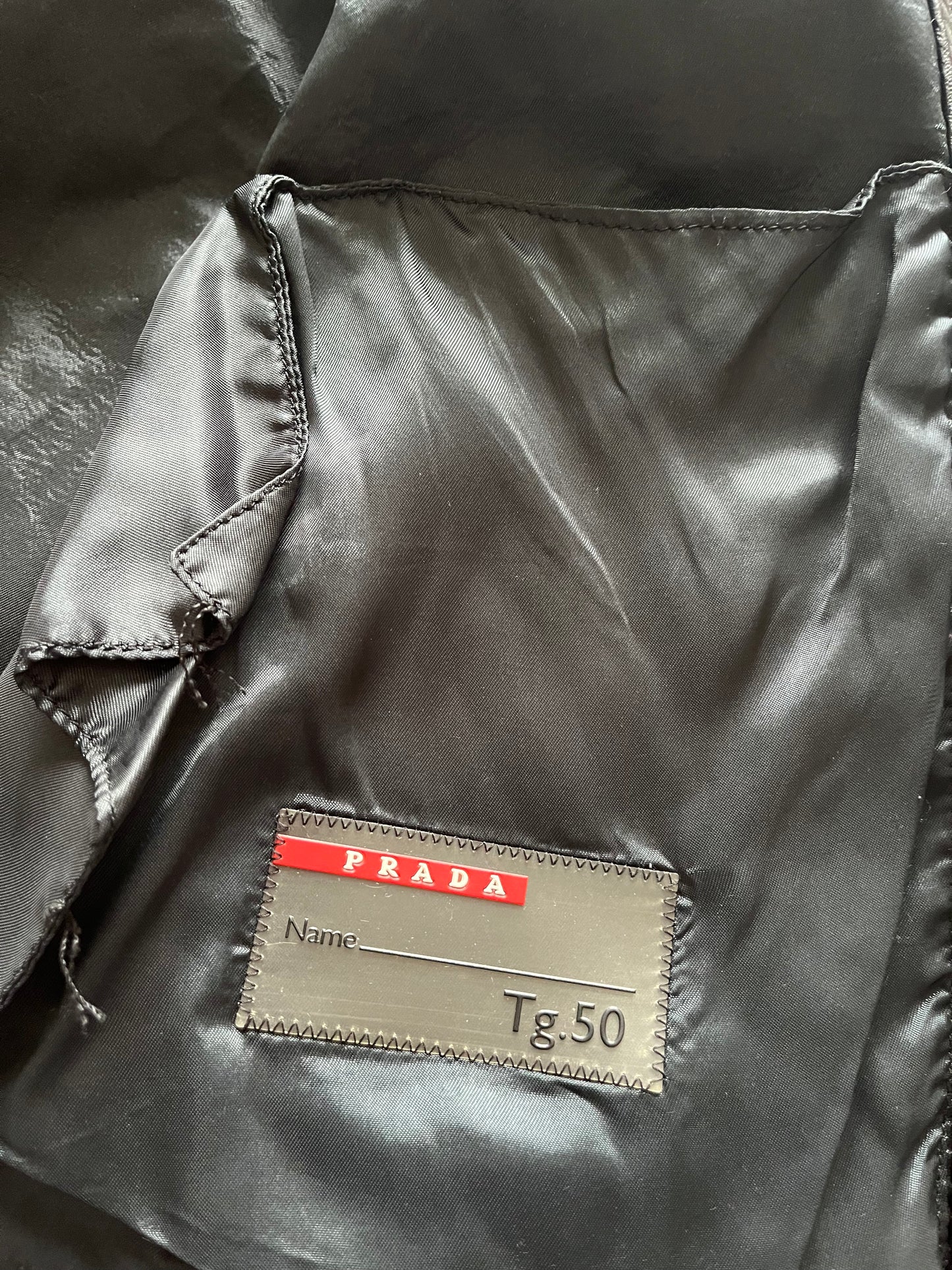 1990s Prada Black Archive Leather Jacket (S/M) (M) - 6