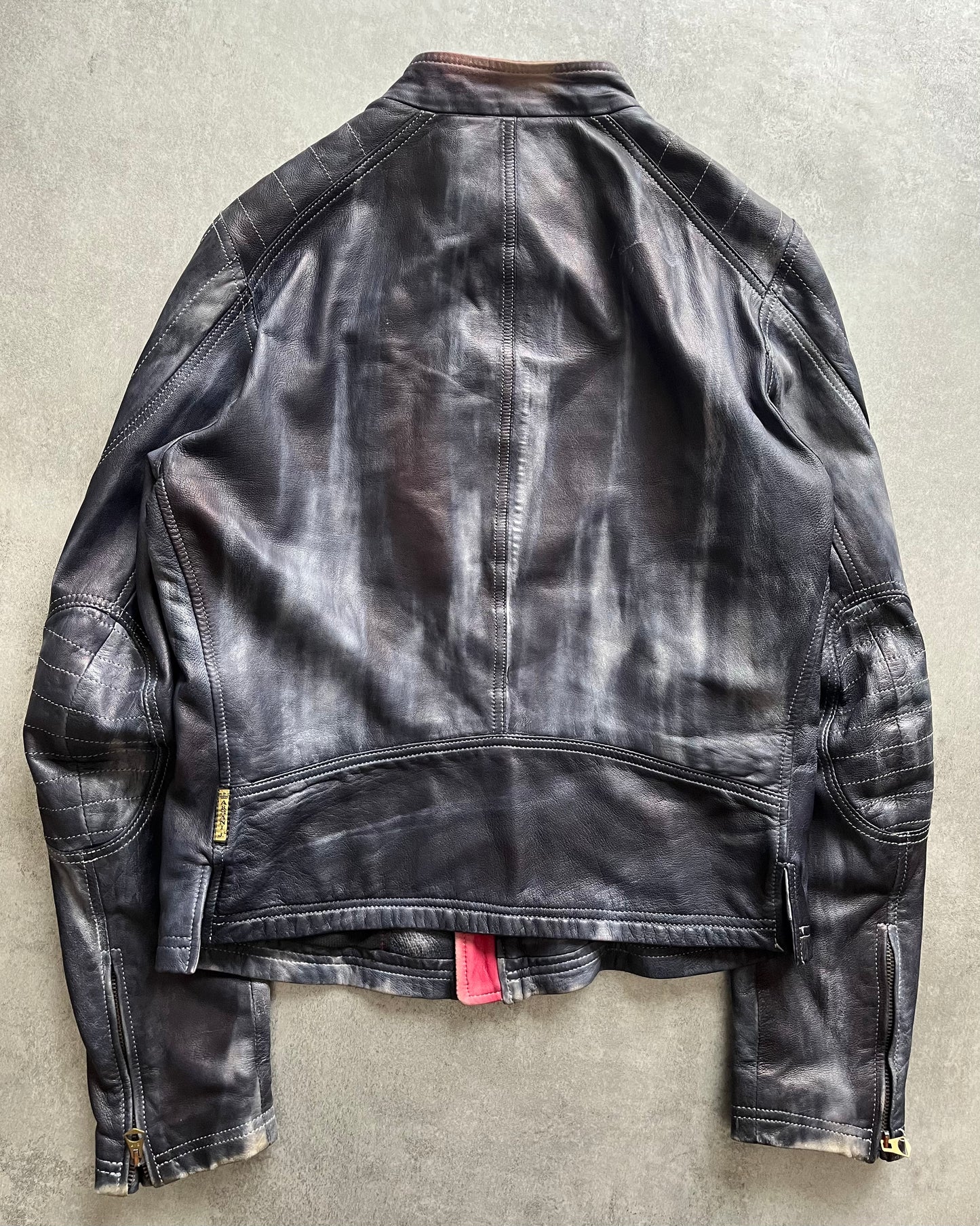 2000s' Armani Painted Leather Jacket (M) (M) - 2