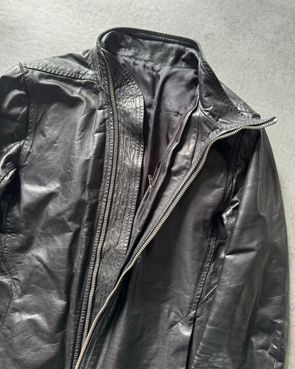 Rick Owens Biker Calf Leather Shadow Jacket (M) - 6