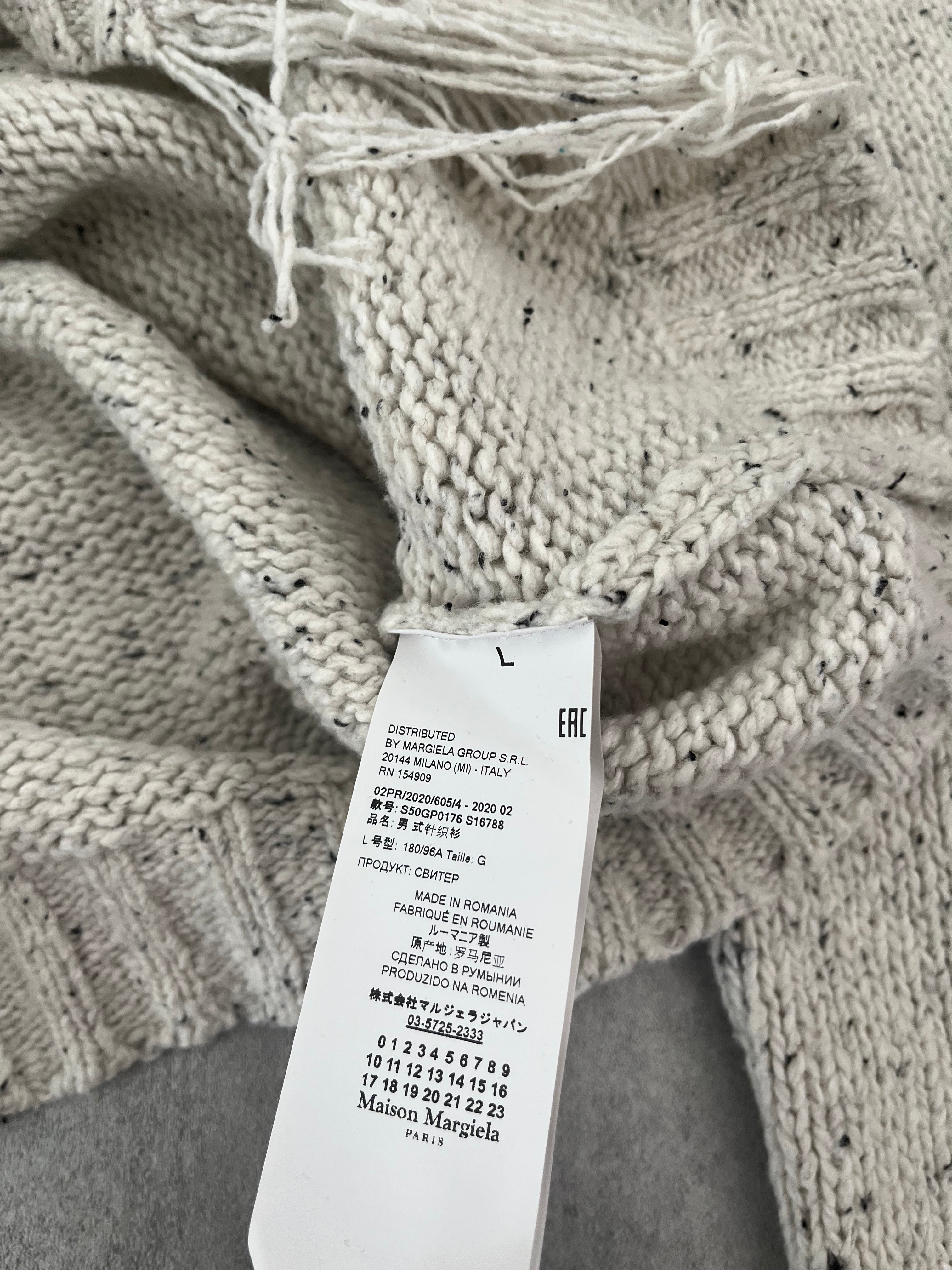 Maison Margiela Ribbed Distroyed Calm Sweater  (L) - 7