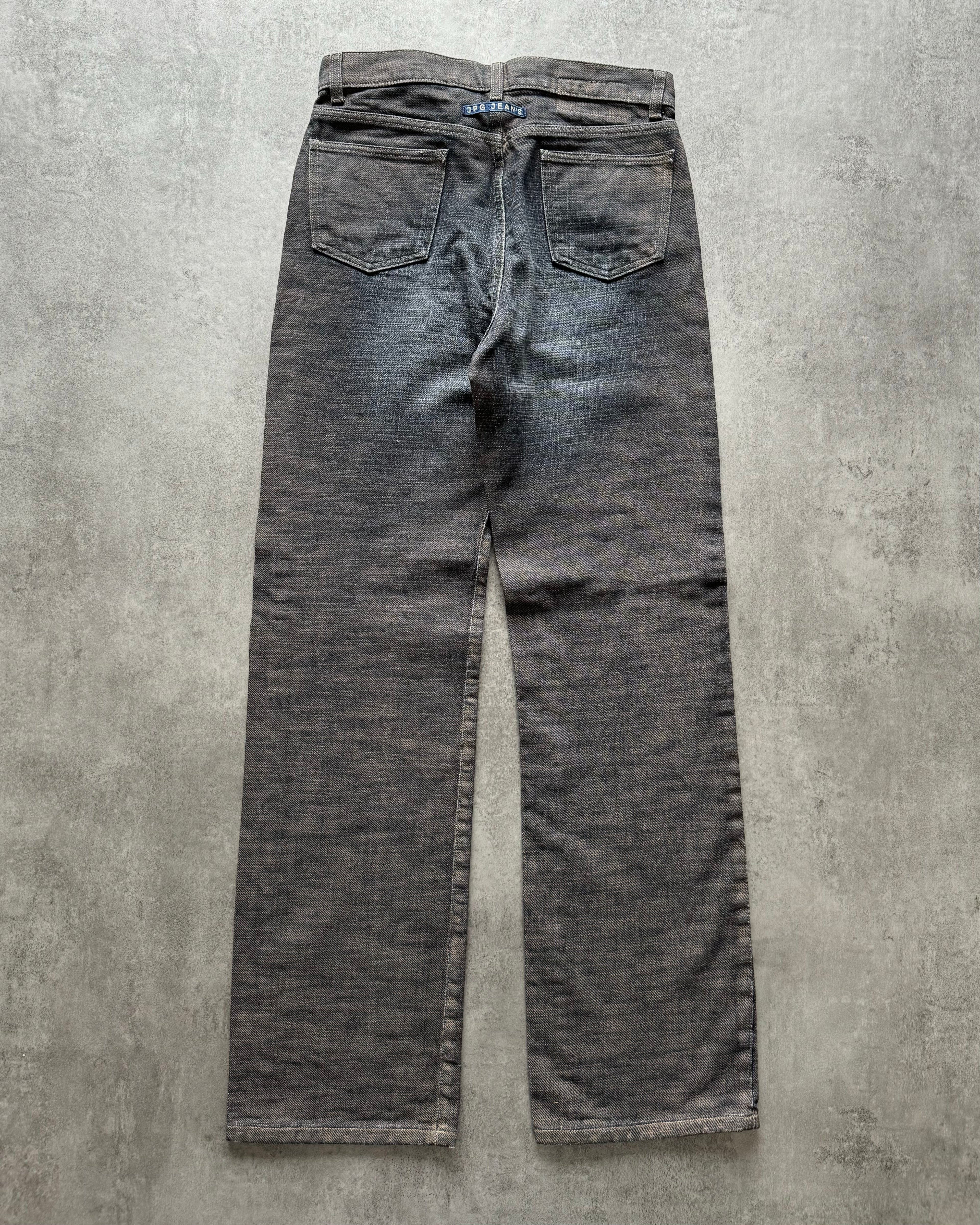 2000s Jean Paul Gaultier Raw Reversed Denim Set (S) - 8