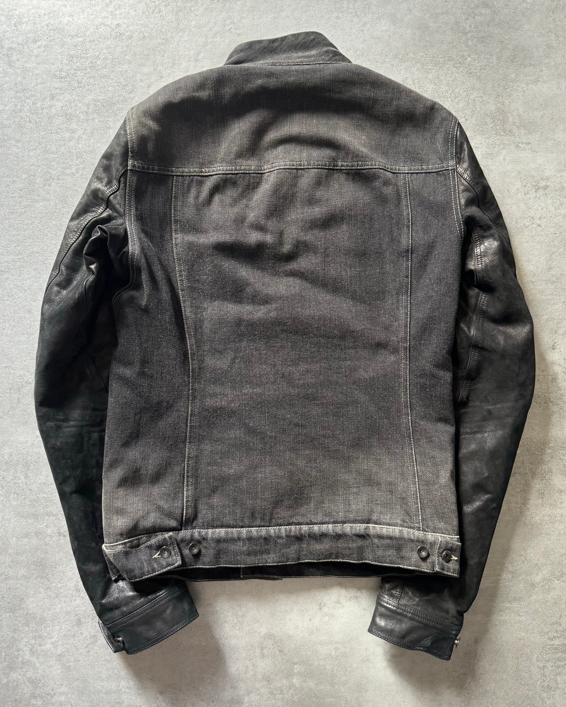 AW2014 Rick Owens Slave Hybrid Leather Jacket (S) - 4
