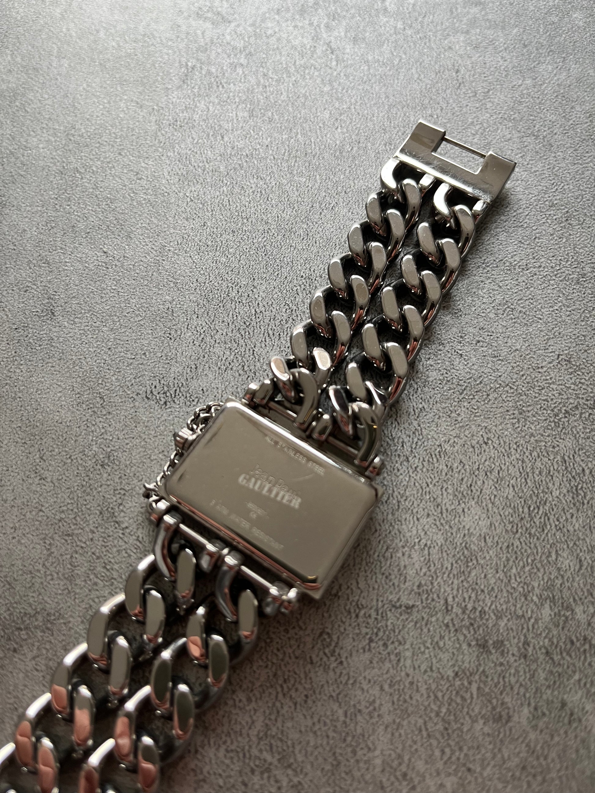 Jean Paul Gaultier Double Chain Silver Steel Watch (OS) - 4