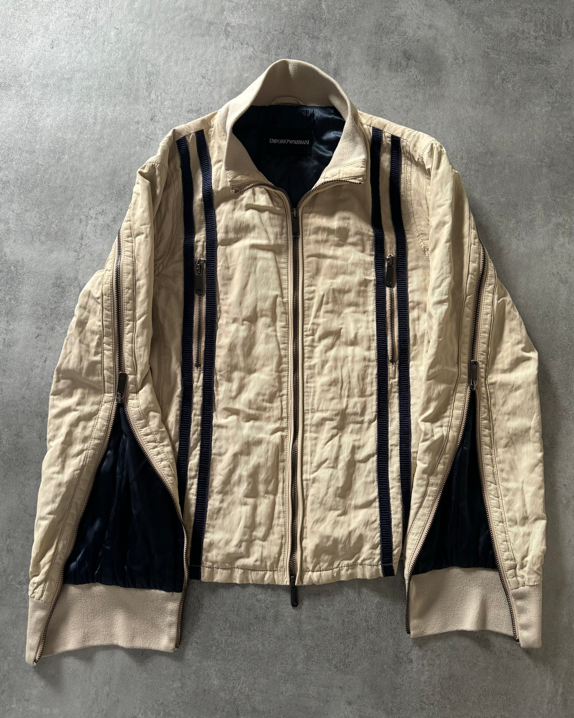 1990s Emporio Armani Detachable Arm Zips Archive Bomber Jacket (M) - 1