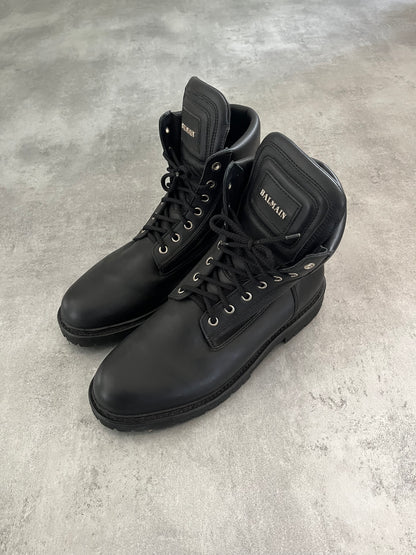 Balmain Black Premium Leather Boots (44) - 2
