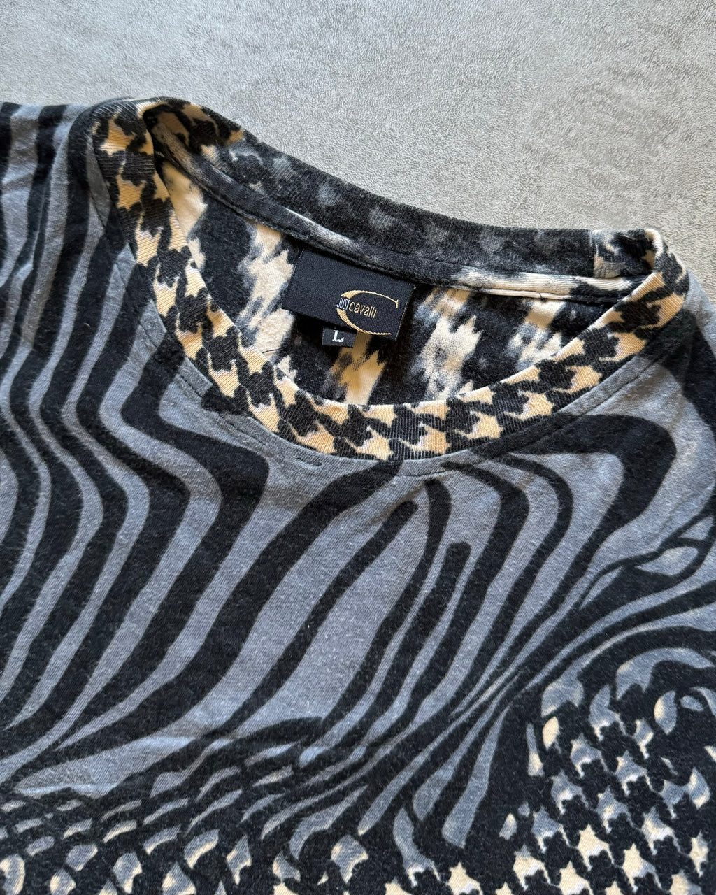 SS2001 Just Cavalli Psycho Pixel Ocean Vision Tee-Shirt (XS) - 3