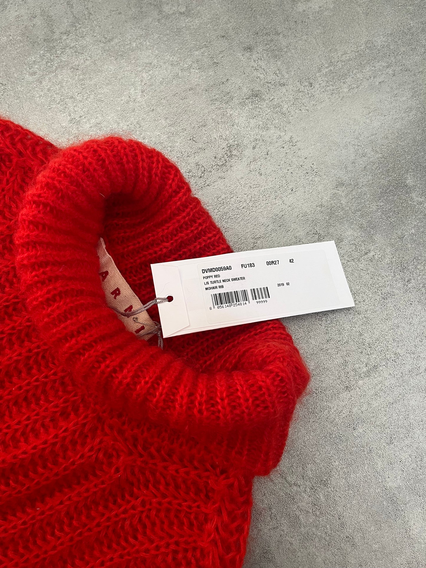 Marni Red Mohair Turtleneck  (S) - 5