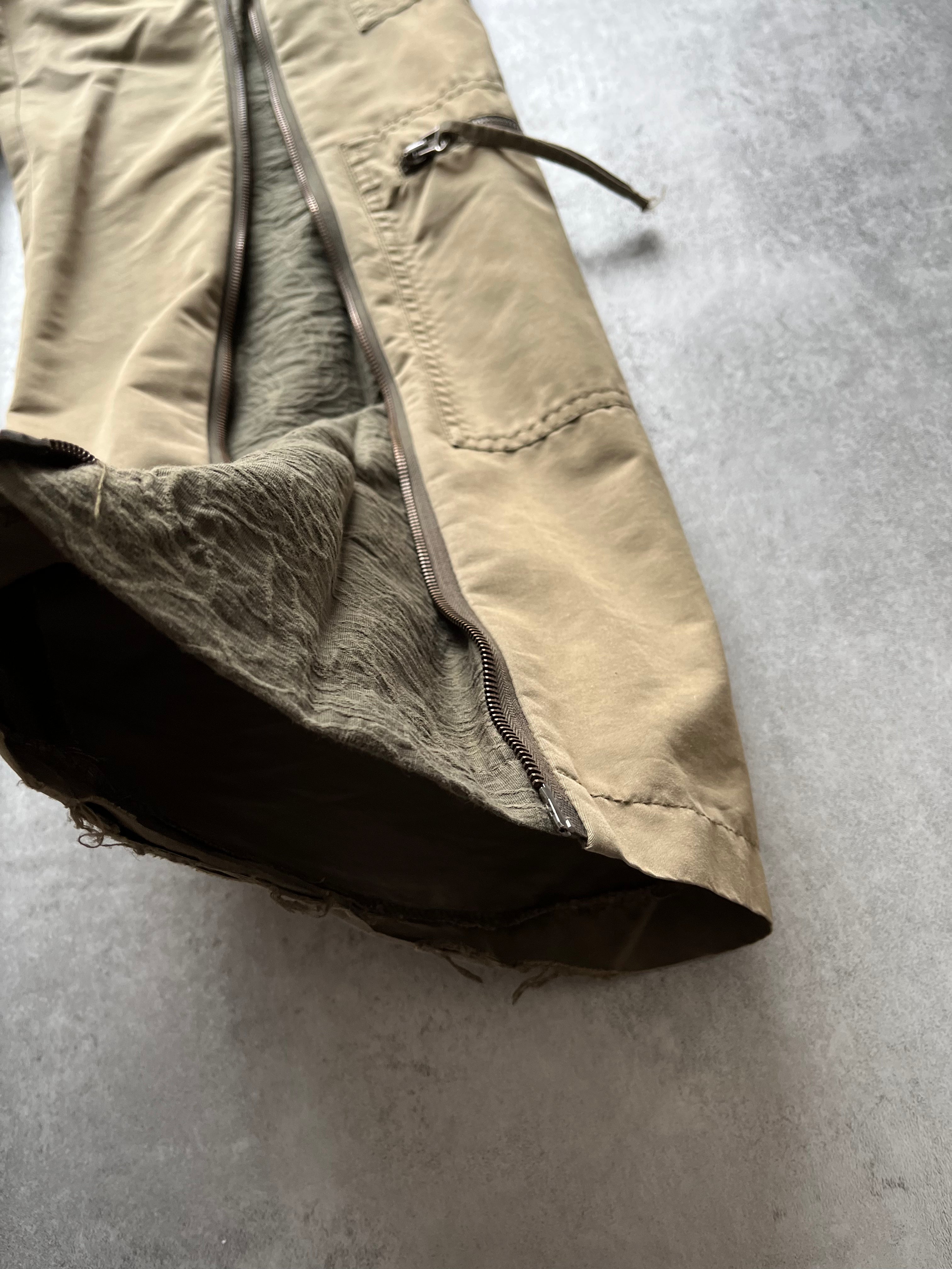 AW2005 Daniele Alessandrini Full Zip Olive Cargo Pants  (M) - 7