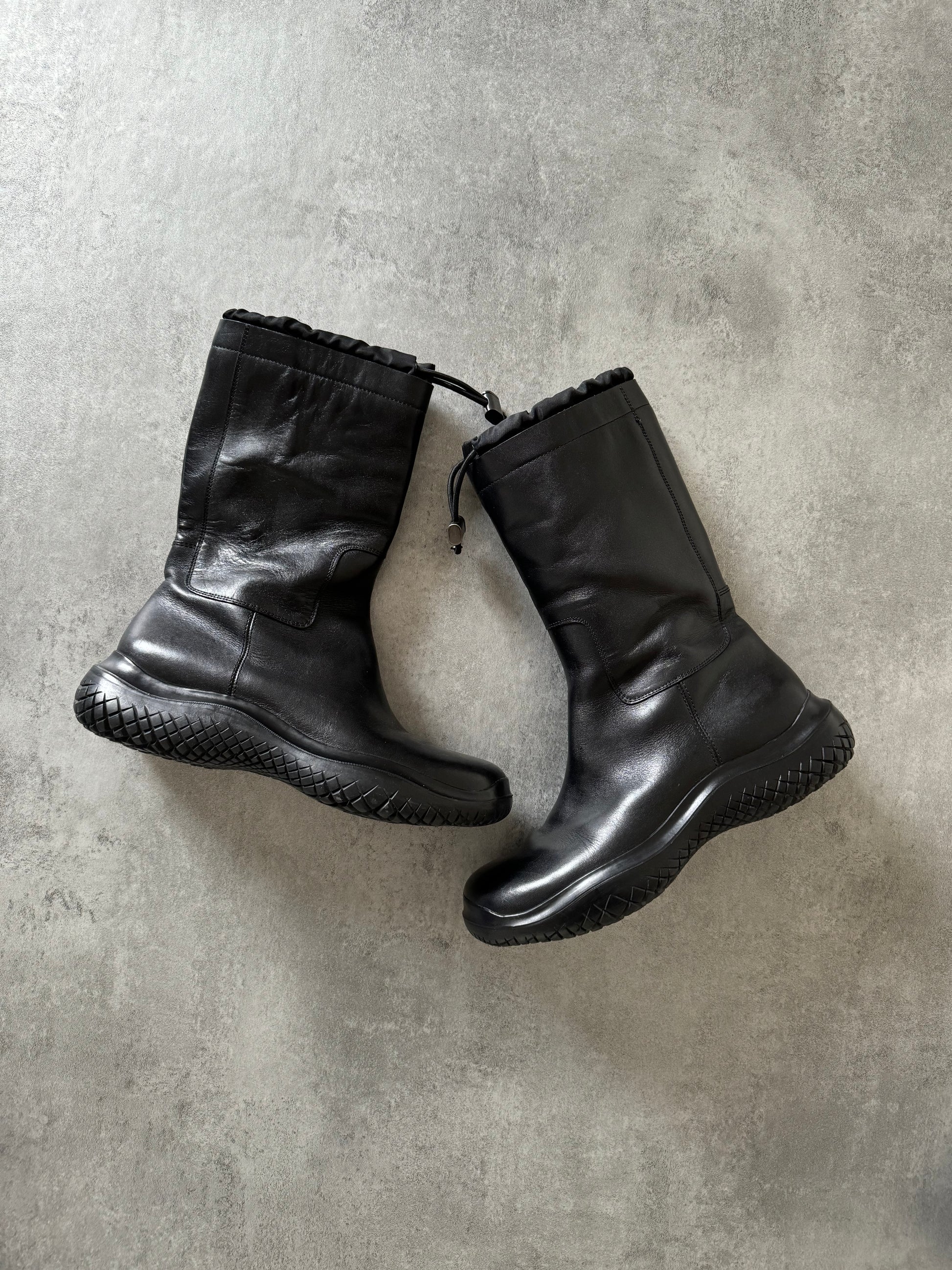 AW1999 Prada Vibram Ankle Leather Boots  (40,5) - 9