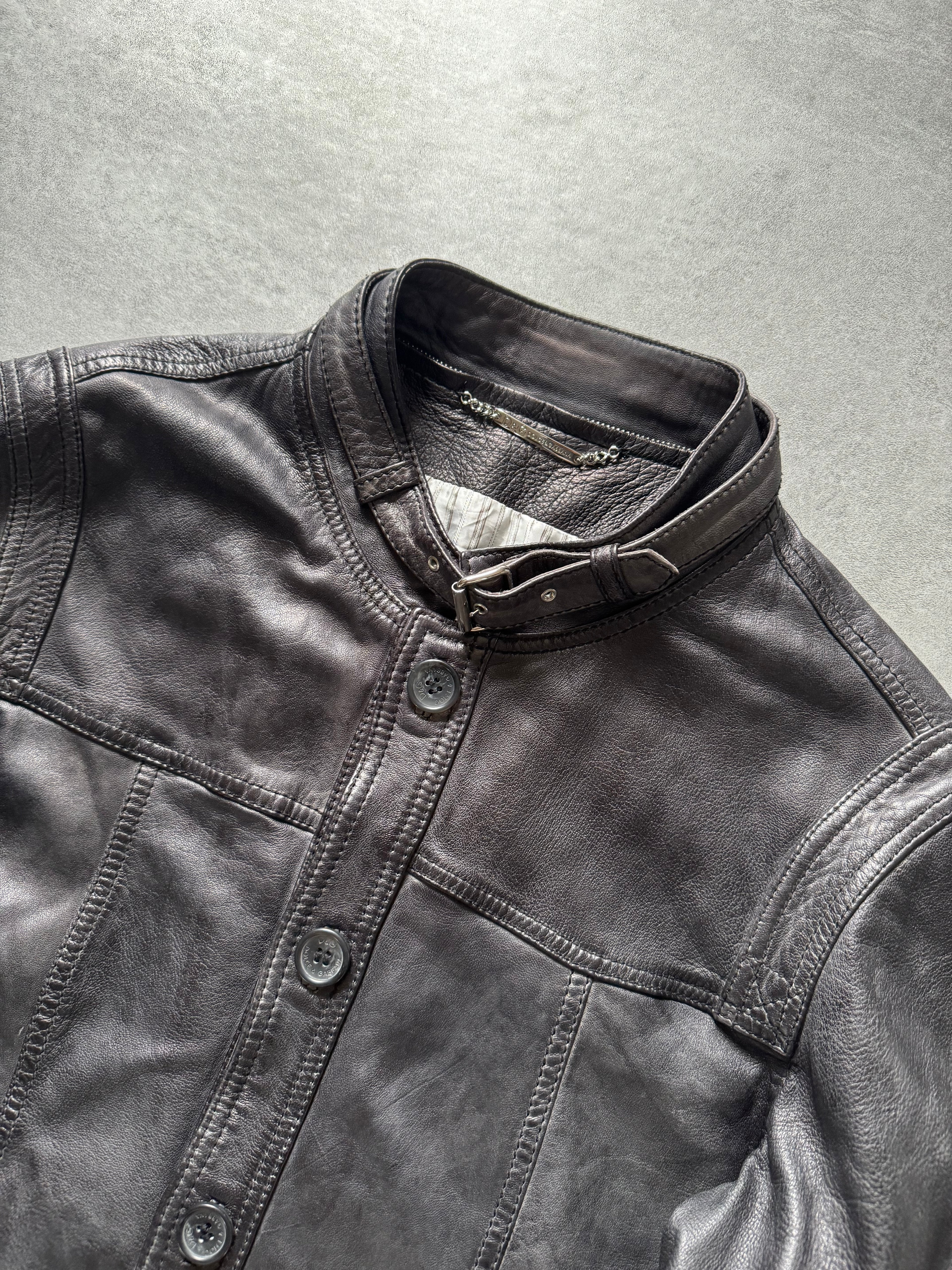 AW2007 Dolce & Gabbana Excellence Lamb Leather Jacket (L) - 5