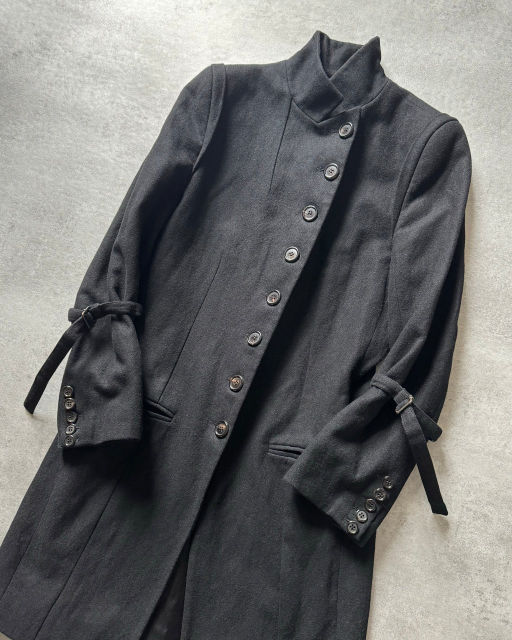 FW2013 Ann Demeulemeester Black Asymmetrical Wool Jacket (XS FW2013 Ann Demeulemeester Black Asymmetrical Wool Jacket (XS