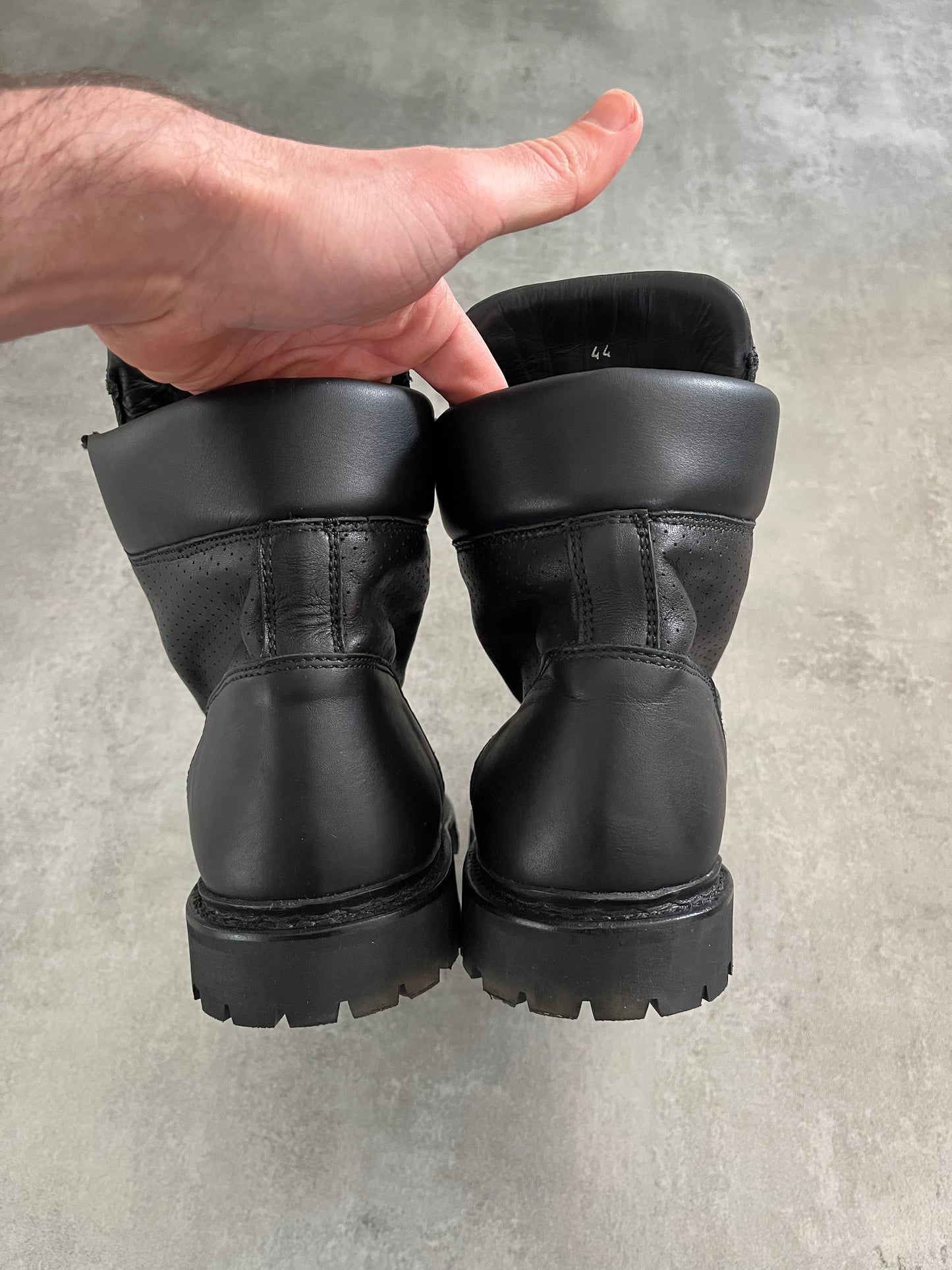 Balmain Black Premium Leather Boots (44) - 4