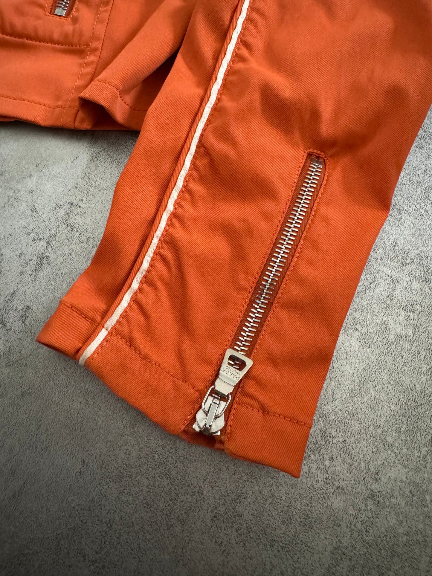 2000s Prada Orange Nylon Jacket (XS) - 8