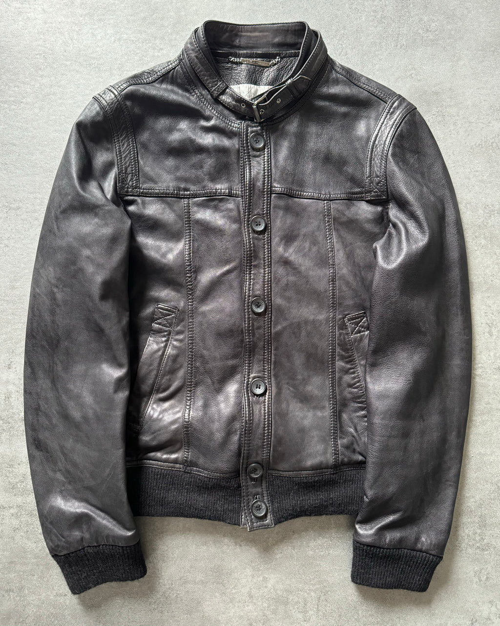 AW2007 Dolce & Gabbana Excellence Lamb Leather Jacket (L) - 3