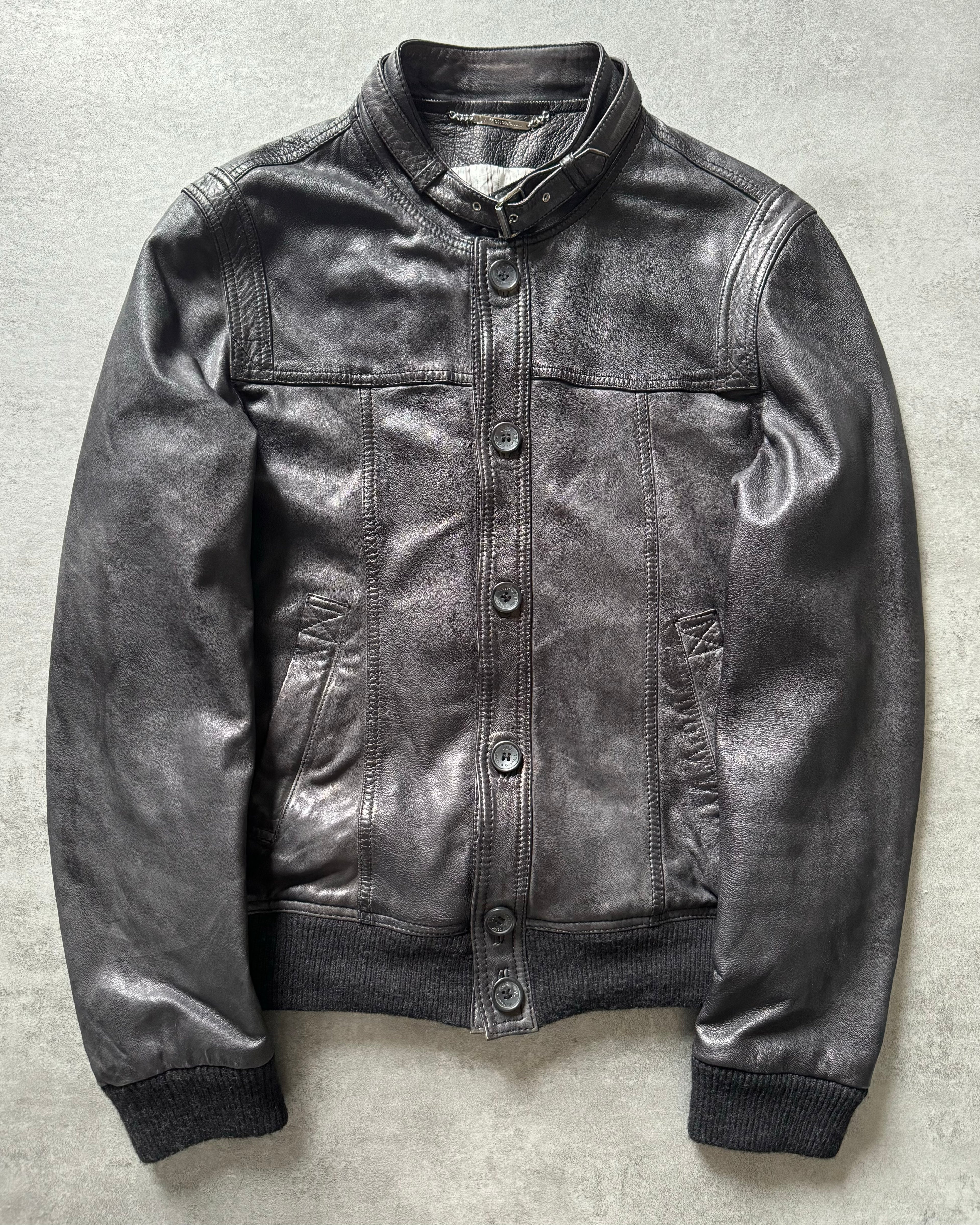 AW2007 Dolce & Gabbana Excellence Lamb Leather Jacket (L) - 3