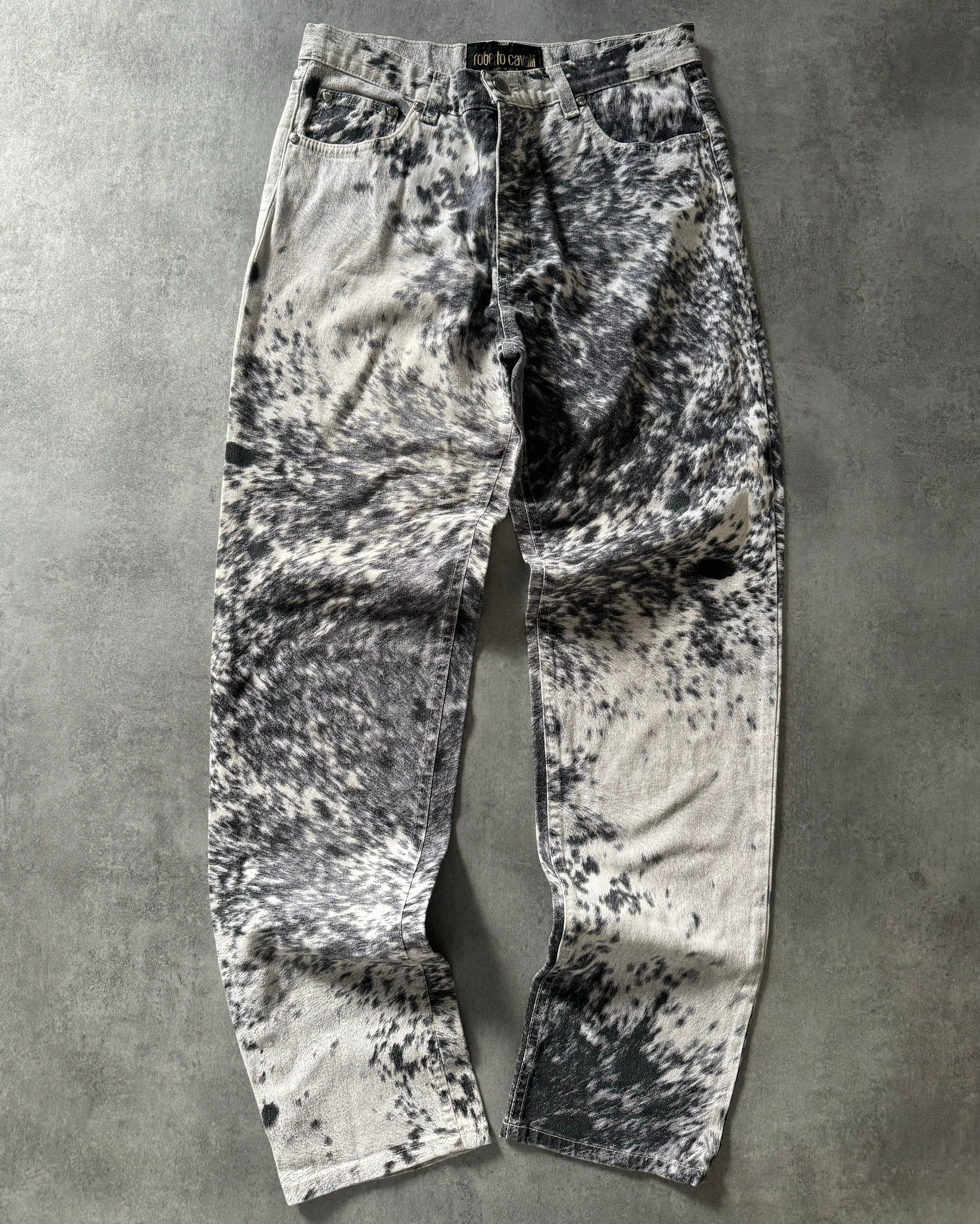 FW1999 Roberto Cavalli Furry Cawprint Movement Pants (S) - 1