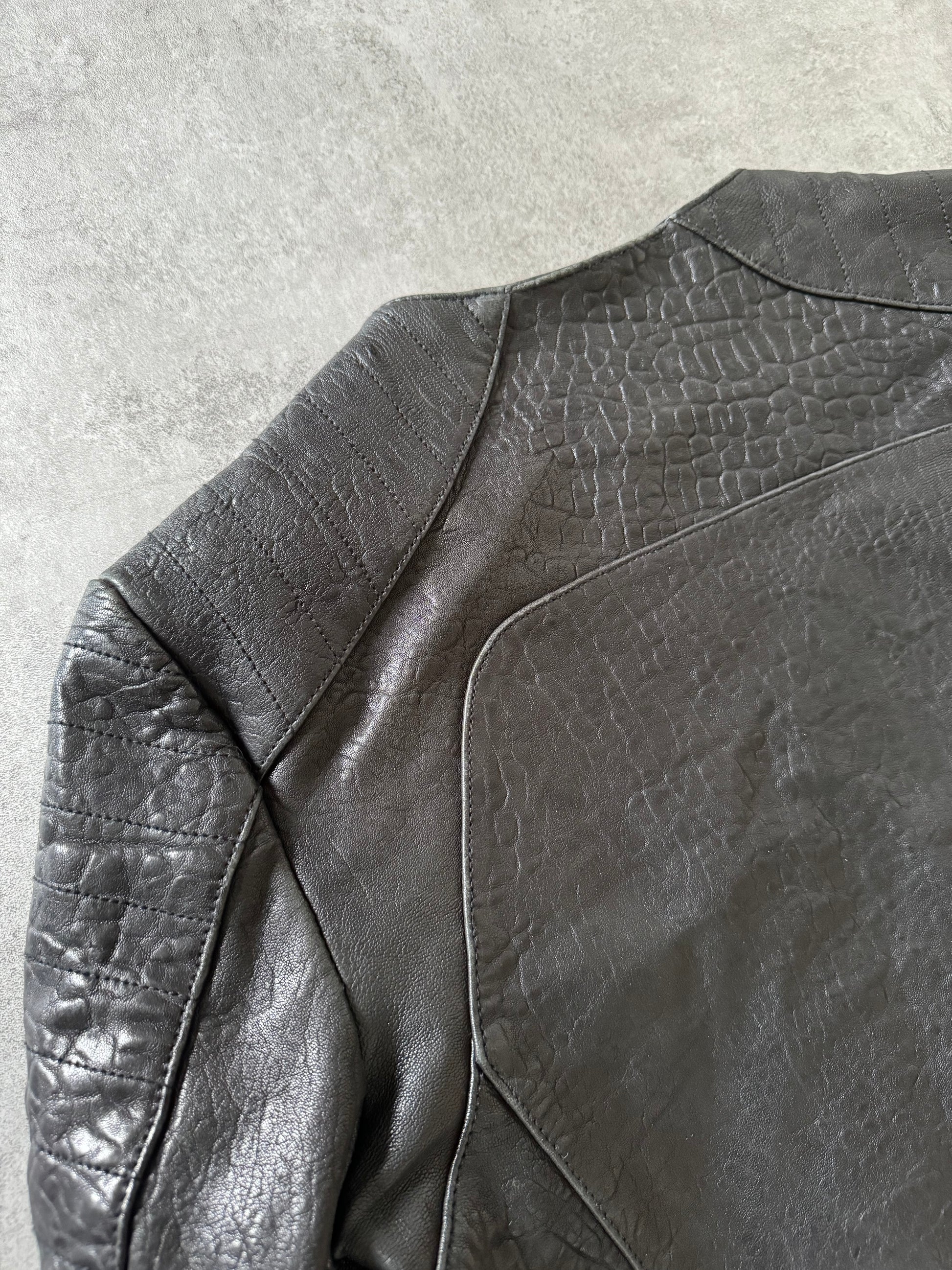 AW2015 Balmain x H&M Pure Biker Leather Jacket (M) - 5