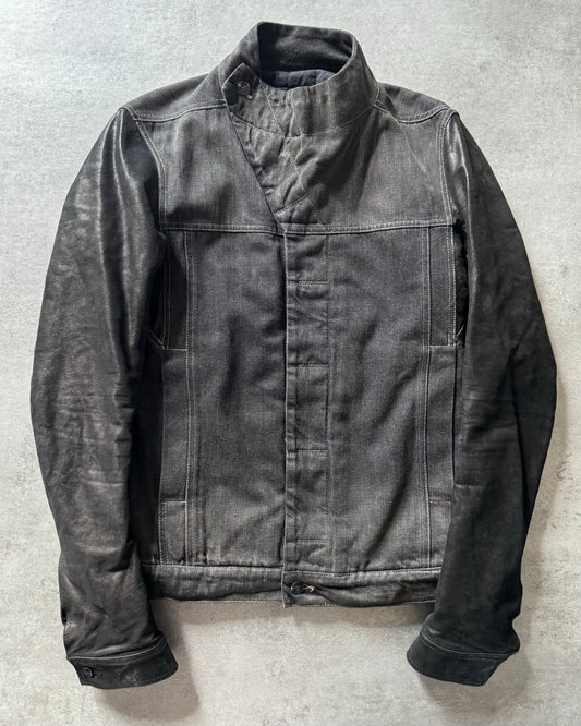 AW2014 Rick Owens Slave Hybrid Leather Jacket (S) - 1