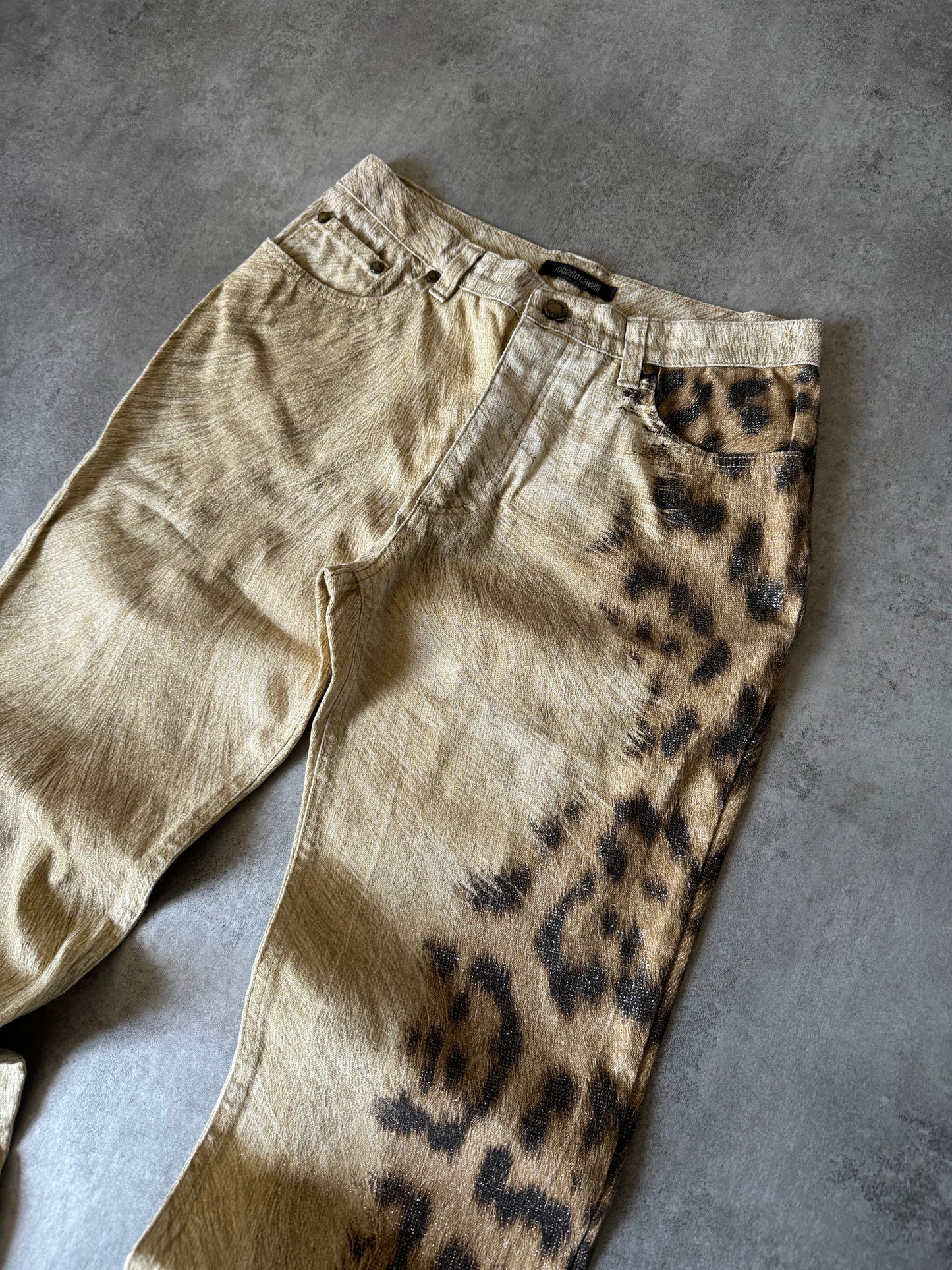 1990s Roberto Cavalli Jaguar Expansion Calm Pants (S) - 7