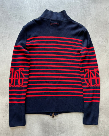 Jean Paul Gaultier French Wool Marine Zip-Up (S) - 2