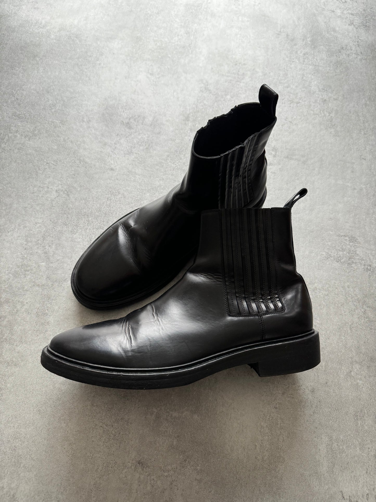 Balenciaga Chelsea Ankle Leather Boots (45,5) - 6