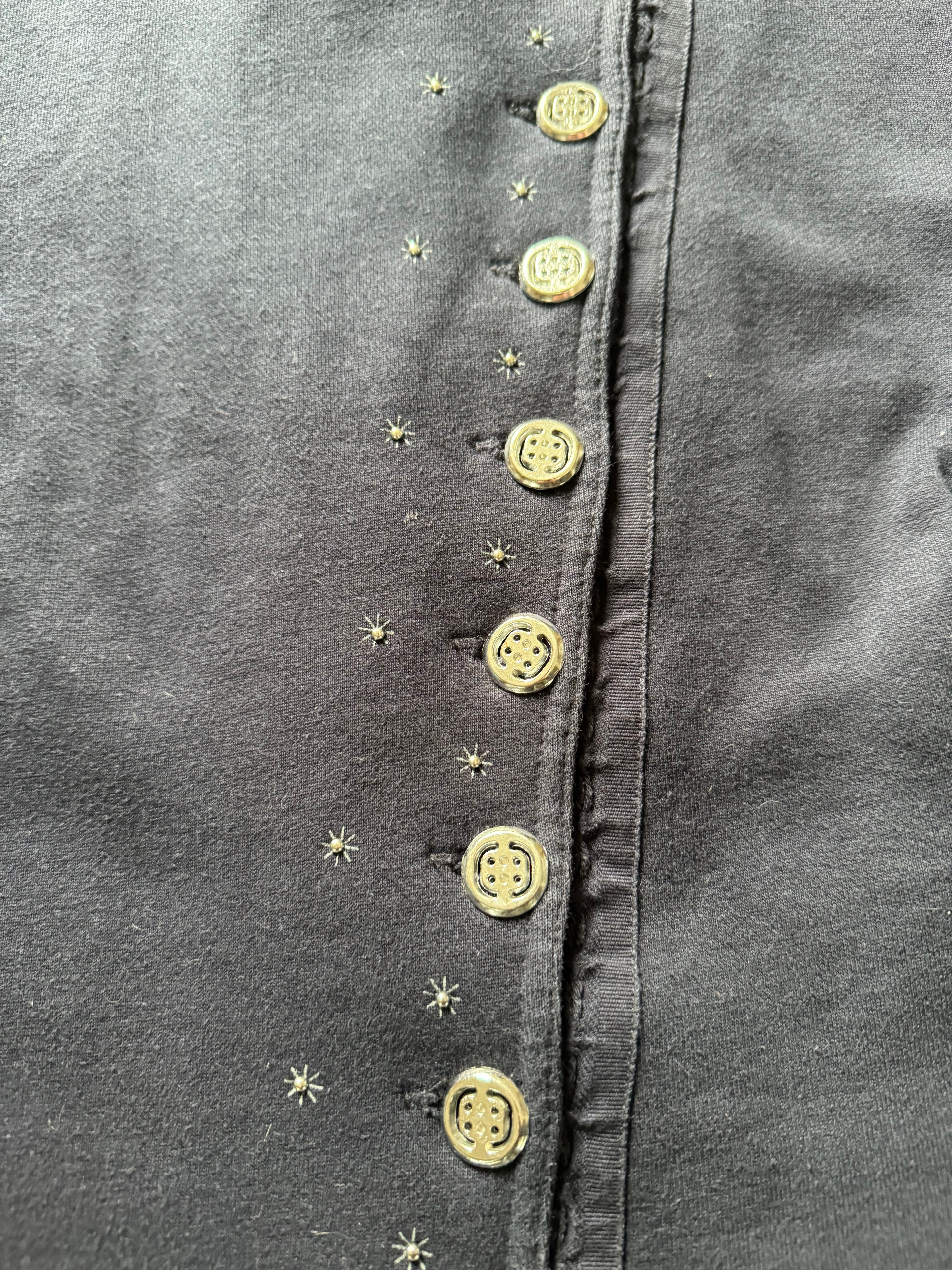 1990s Marithé François Girbaud Asymmetrical Excellence Navy Cardigan  (S) - 7