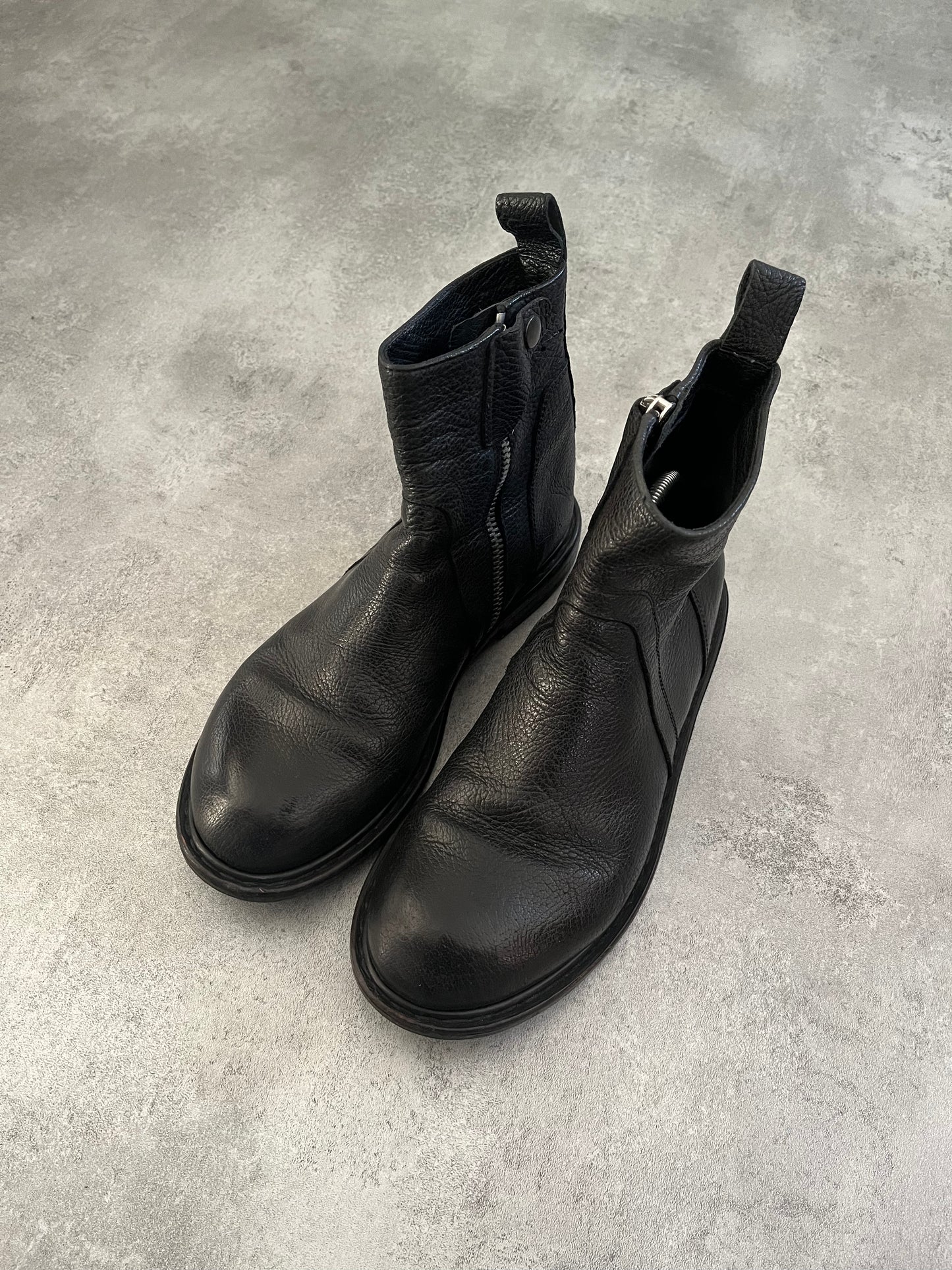 Rick Owens Rotary Zipped Leather Boots (42eu/us8.5)  (42) - 3