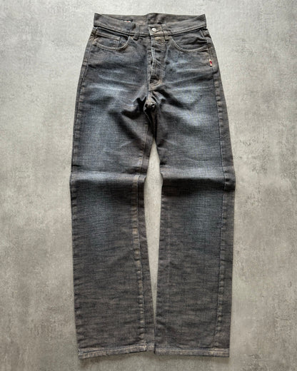 2000s Jean Paul Gaultier Raw Reversed Denim Pants (S) - 1