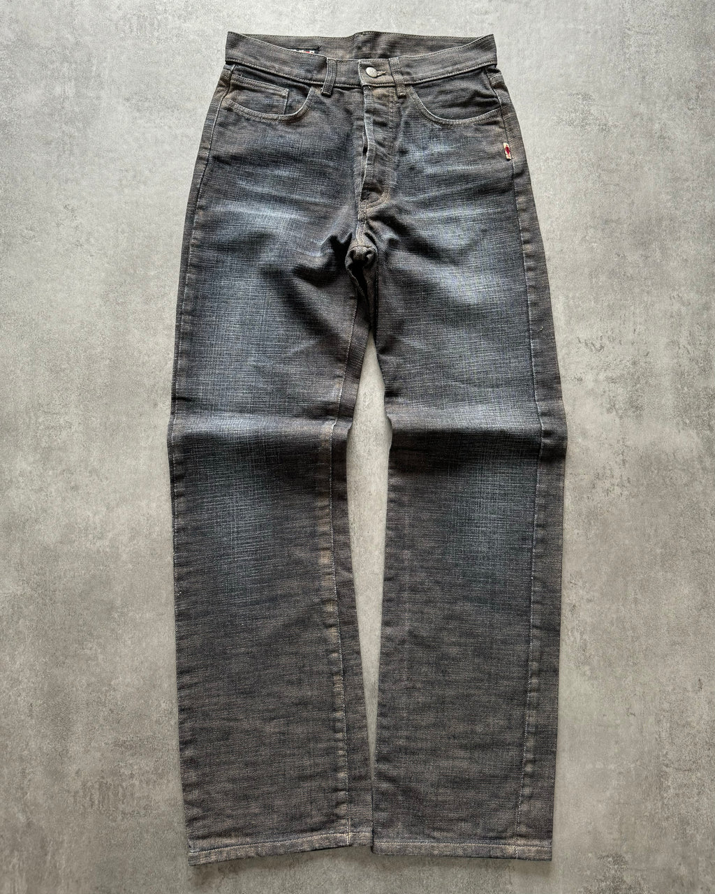 2000s Jean Paul Gaultier Raw Reversed Denim Pants (S) - 1