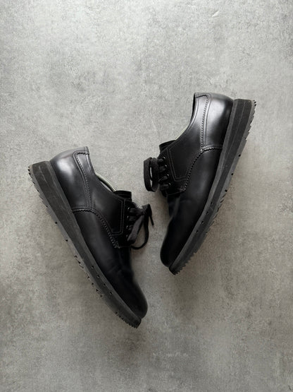 Prada Black Leather Derby Shoes  (42) - 3